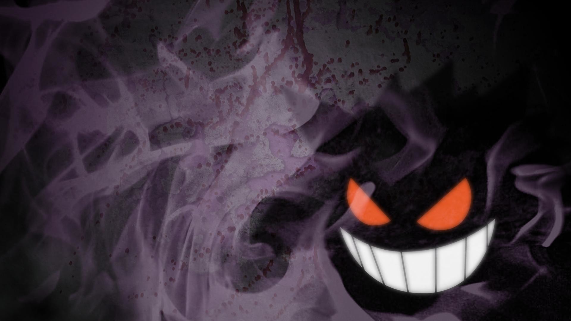 1920x1080 Got bored and threw together a Gengar wallpaper.