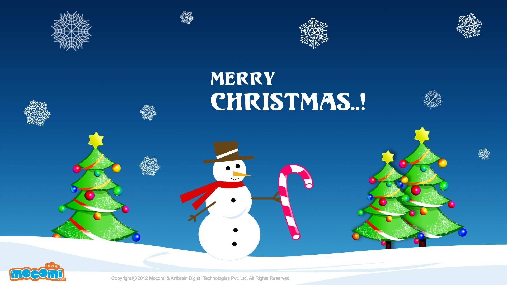 1920x1080 Merry Christmas Snowman