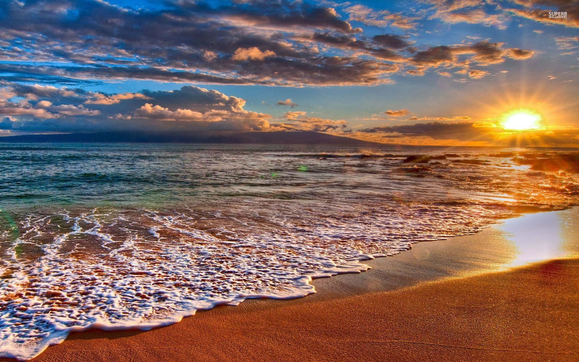 1920x1200 Beach At Sunrise wallpapers and stock photos