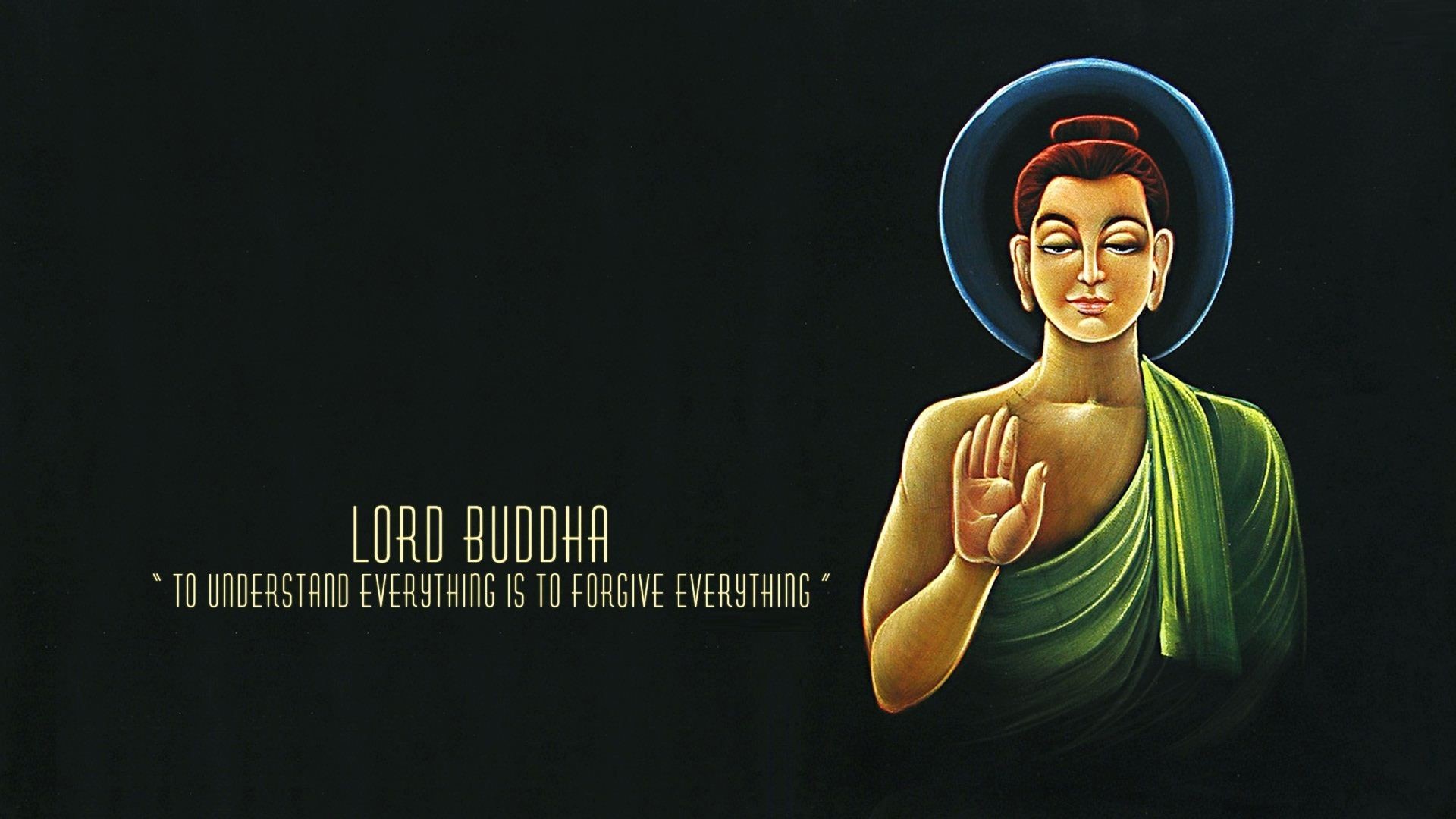 1920x1080 Lord Buddha message HD wallpaper