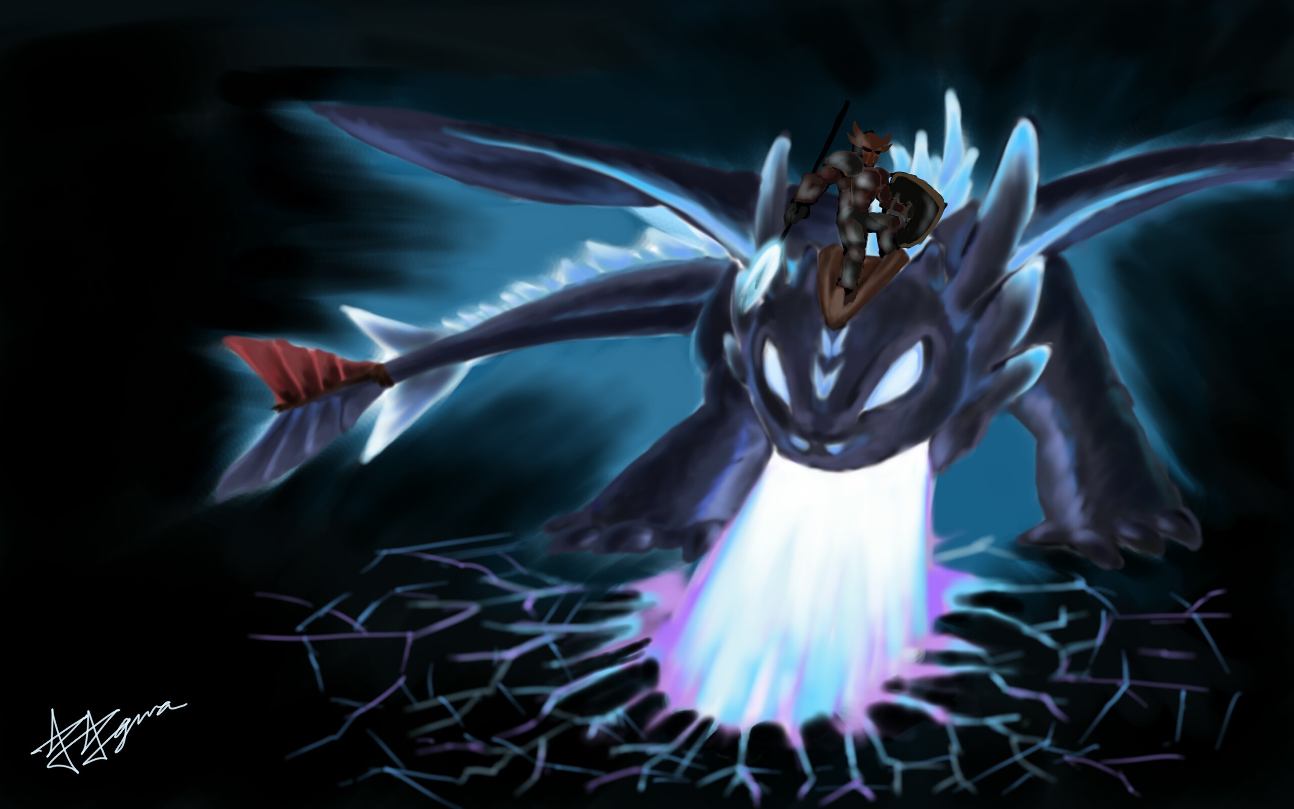 2560x1600 ... the Super Nightfury Alpha Dragon by firyaguna