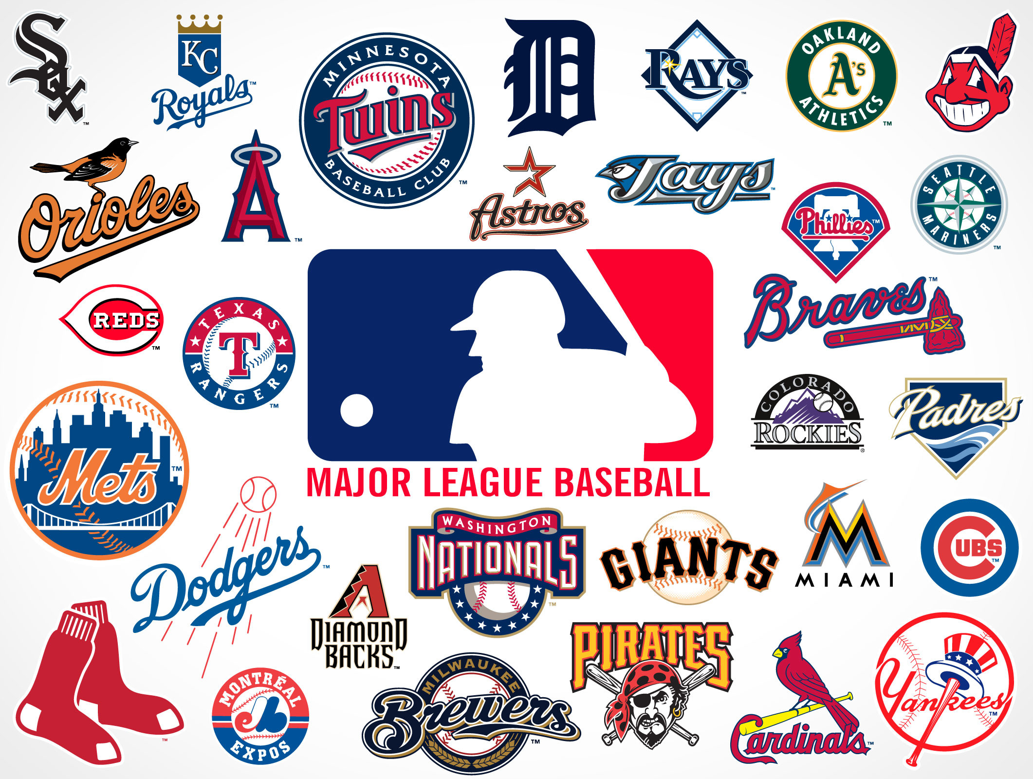 2122x1600 Major League Baseball Team Logos