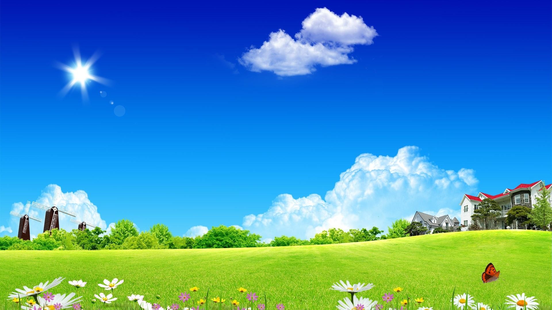 1920x1080  Dream garden of summer scenery desktop backgrounds wide  wallpapers:1280x800,1440x900,1680x1050