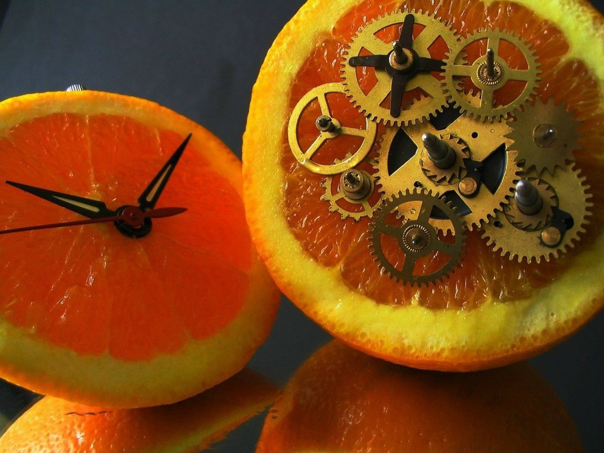 1920x1440 Food - Fruit orange (Fruit) Clockwork Wallpaper