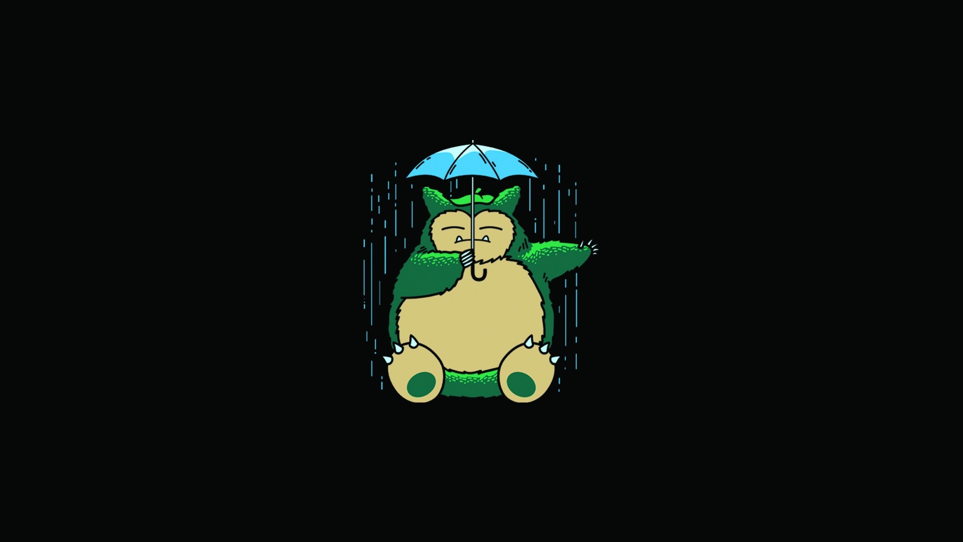 1920x1080 My-Neighbor-Totoro-Totoro-Anime-Umbrella-rain-backgrounds