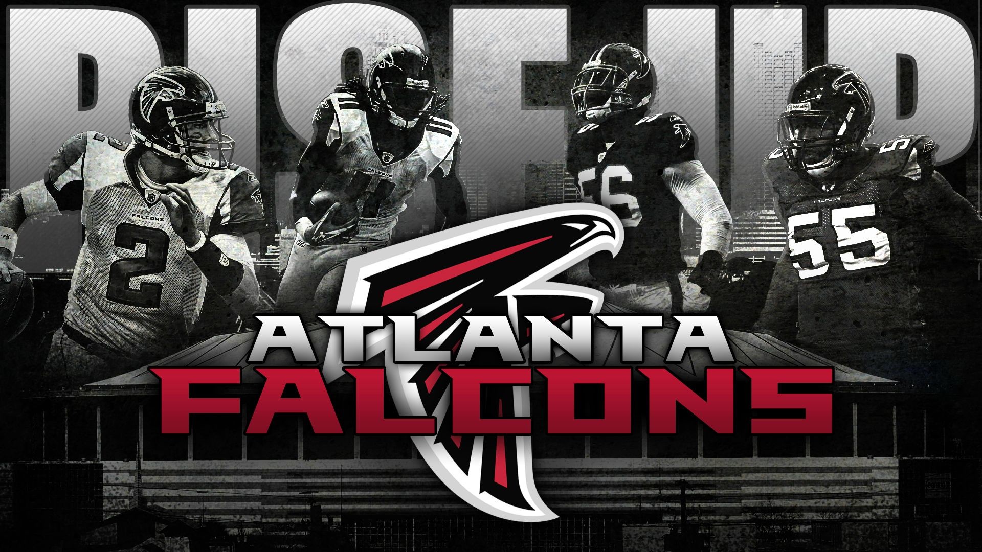 1920x1080 RISE UP FALCONS!! wallpaper i made for the playoffs. - Imgur