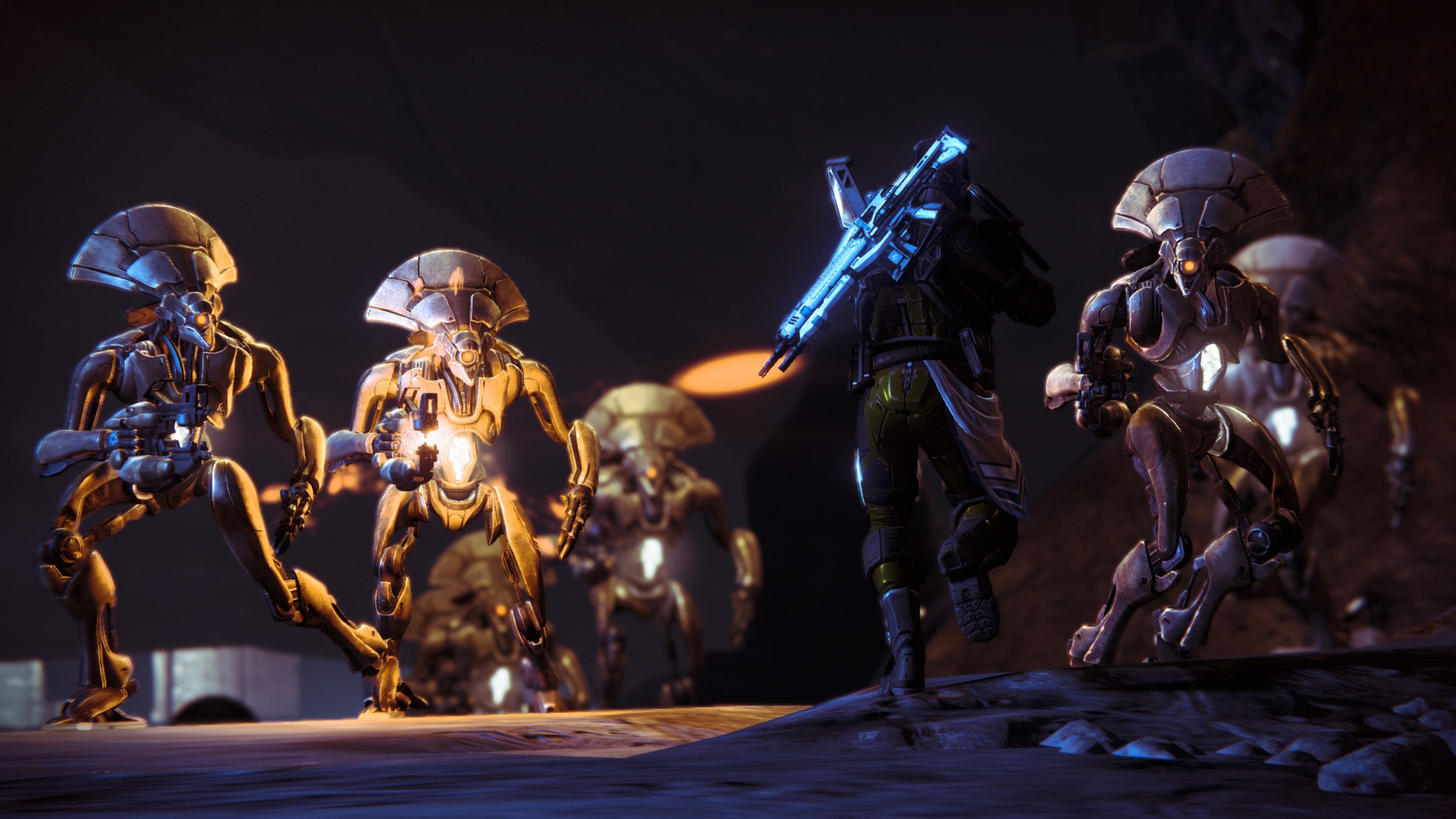 3840x2160 Preview wallpaper destiny, game, characters, 3d 