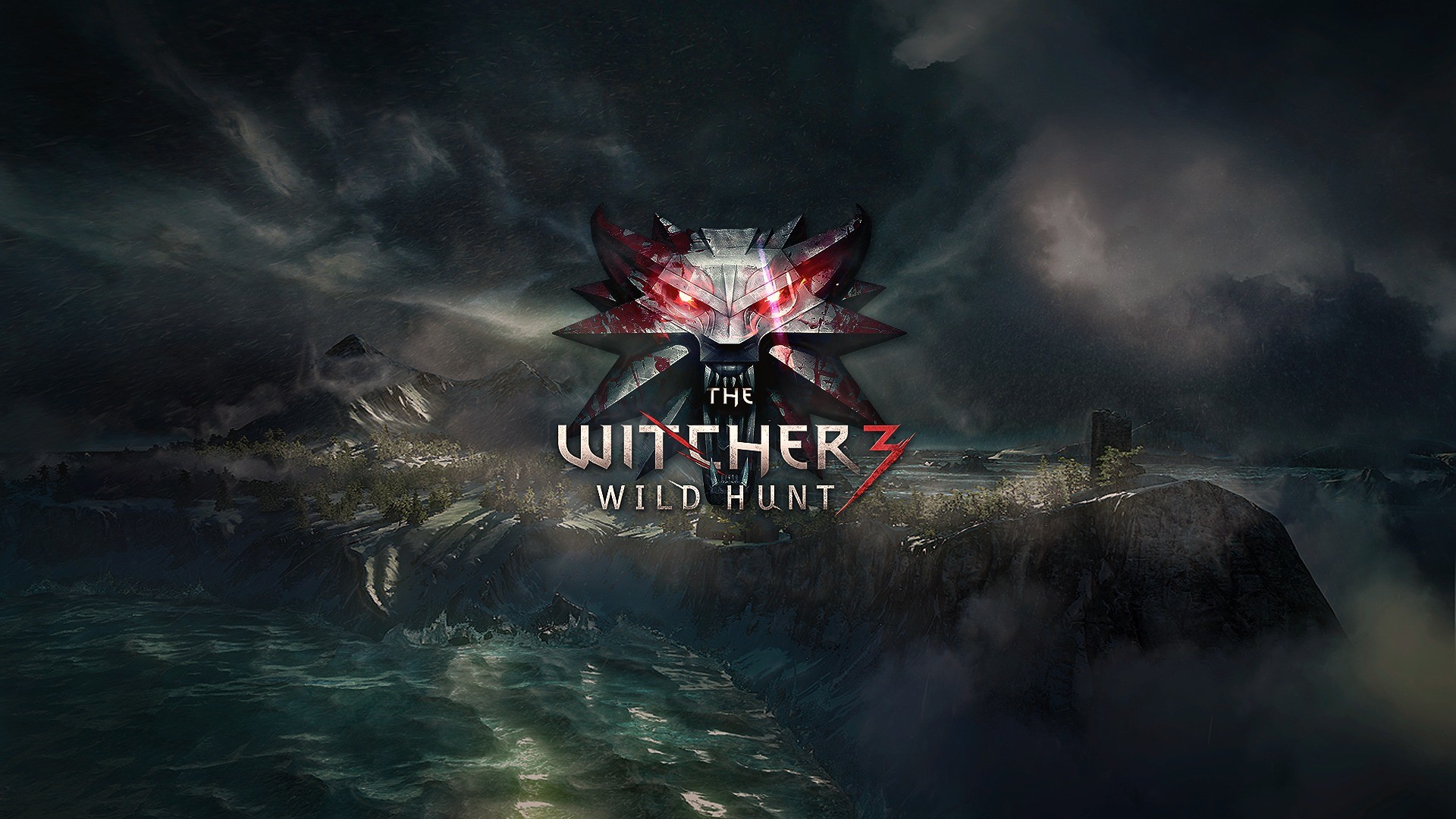 1920x1080 Preview wallpaper the witcher 3, wild hunt, logo 
