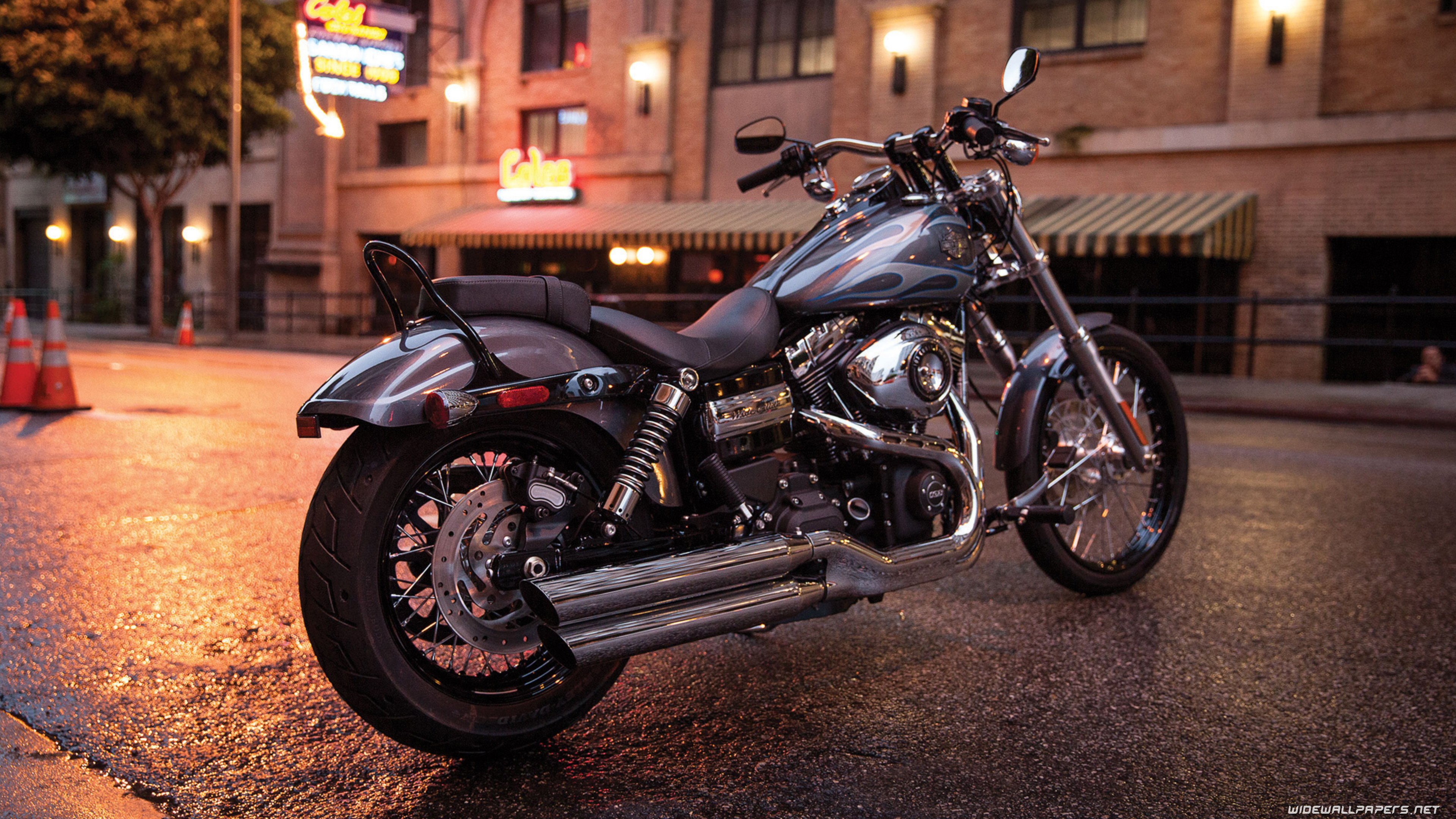 3840x2160 Harley-Davidson Dyna Wide Glide motorcycle wallpapers 4K Ultra HD