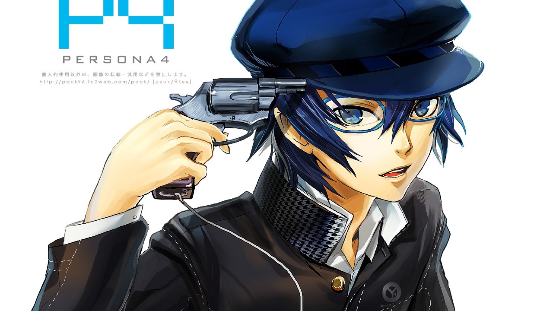 1920x1080 Preview wallpaper anime, gun, glasses, cap, threat 