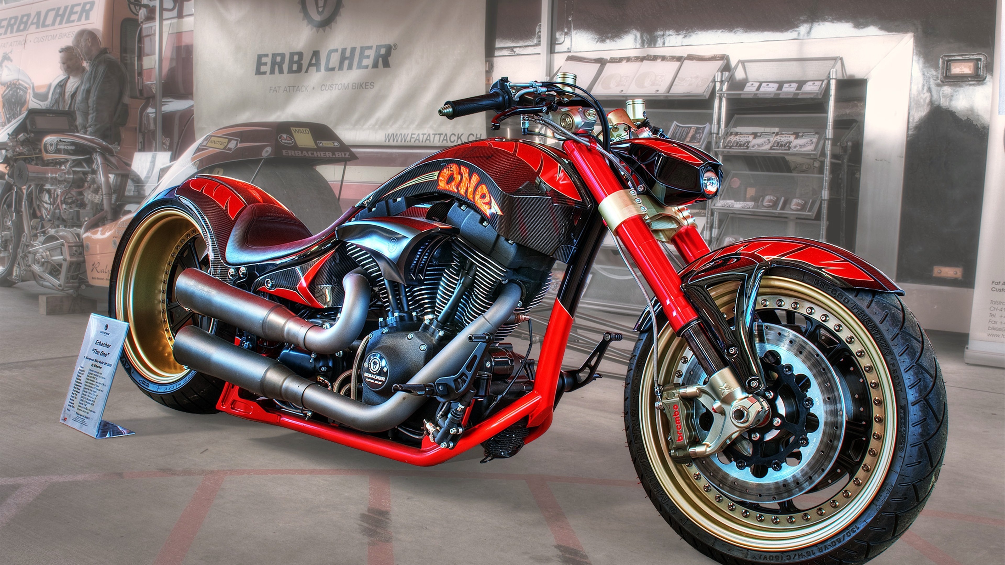 3840x2160 Erbacher The One Motorcycle Harley Davidson Bike Wallpaper
