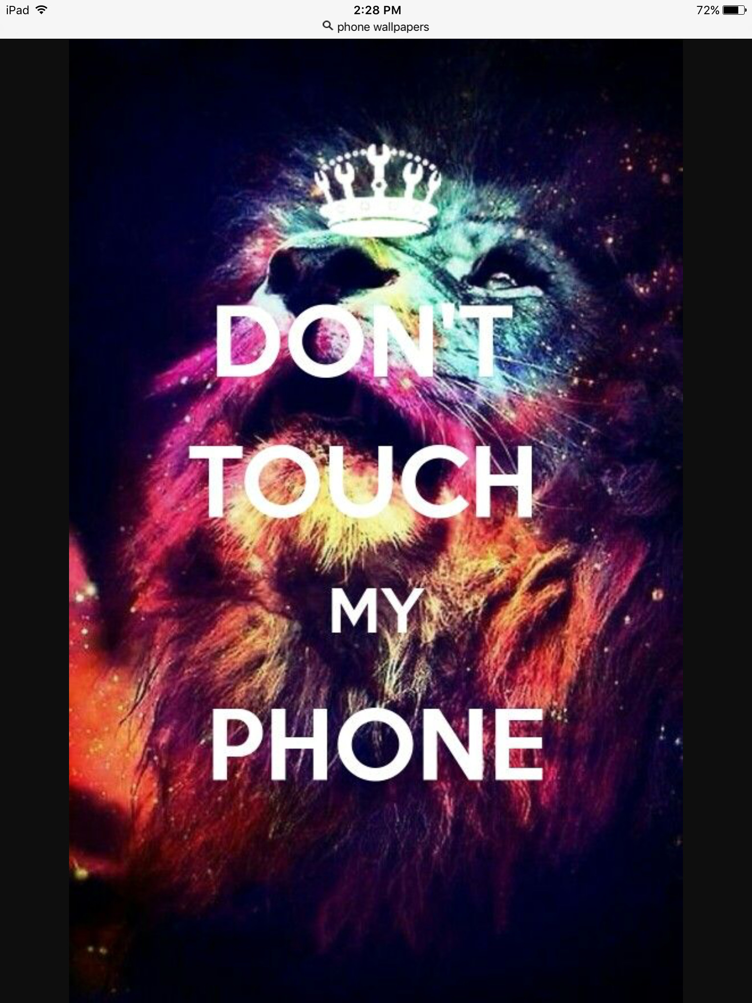 Don't touch my ipad wallpaper girly
