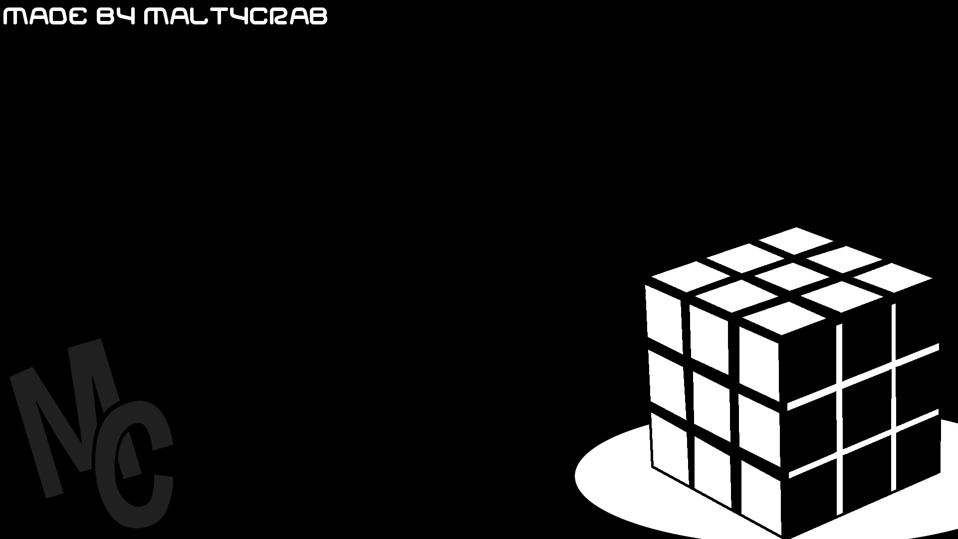 1920x1080 ... Rubik's Cube Background (Black and White) by MaltyCrab