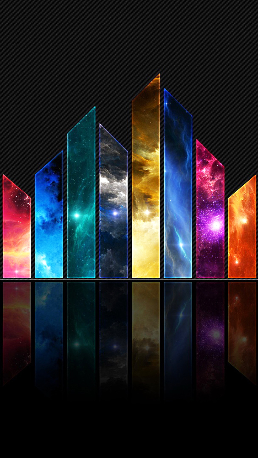 1080x1920 Abstract Glass Shards Universe Space Colors Android Wallpaper ...