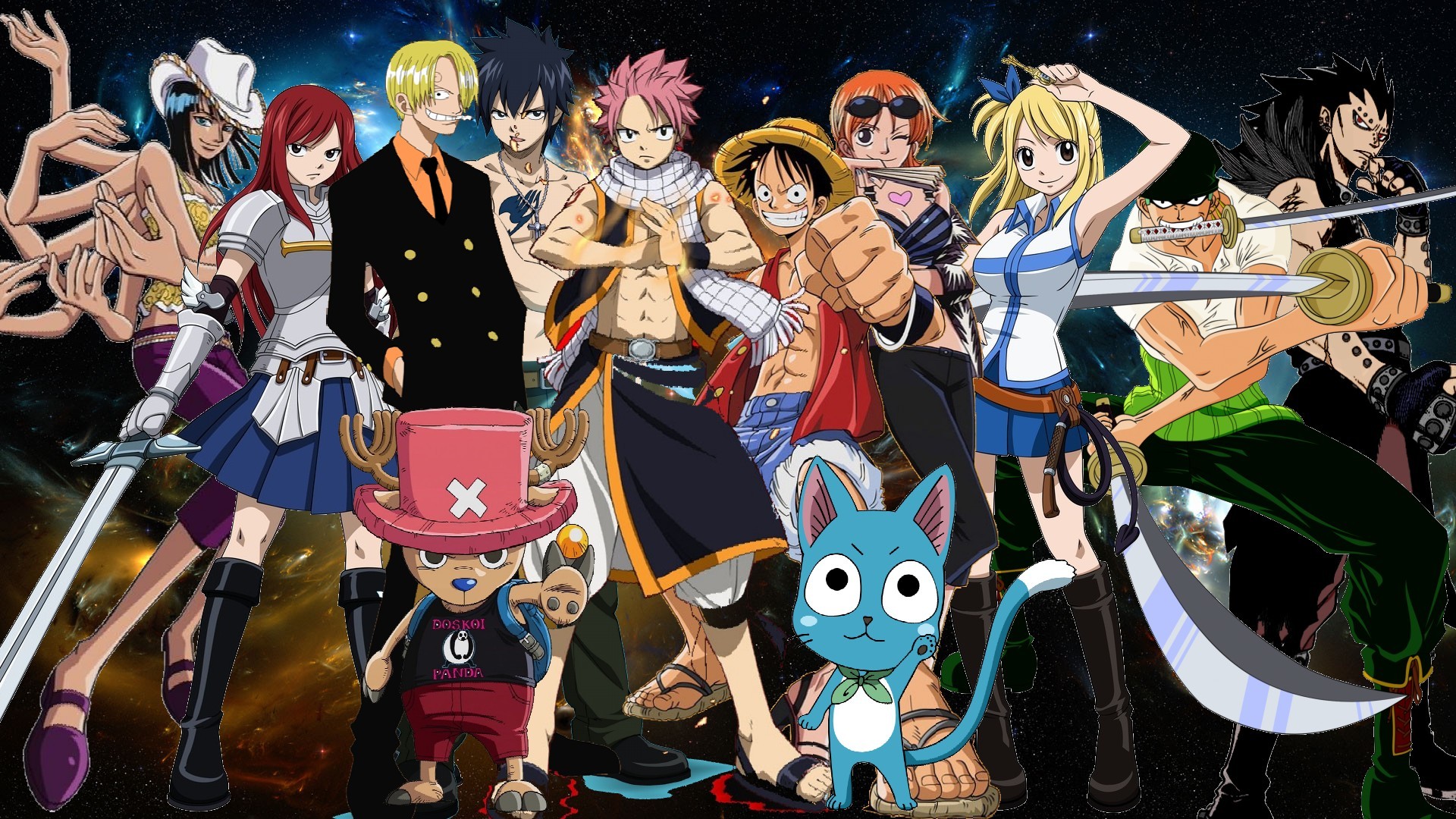 1920x1080 Fairy Tail X One Piece Crossover by Negator7 