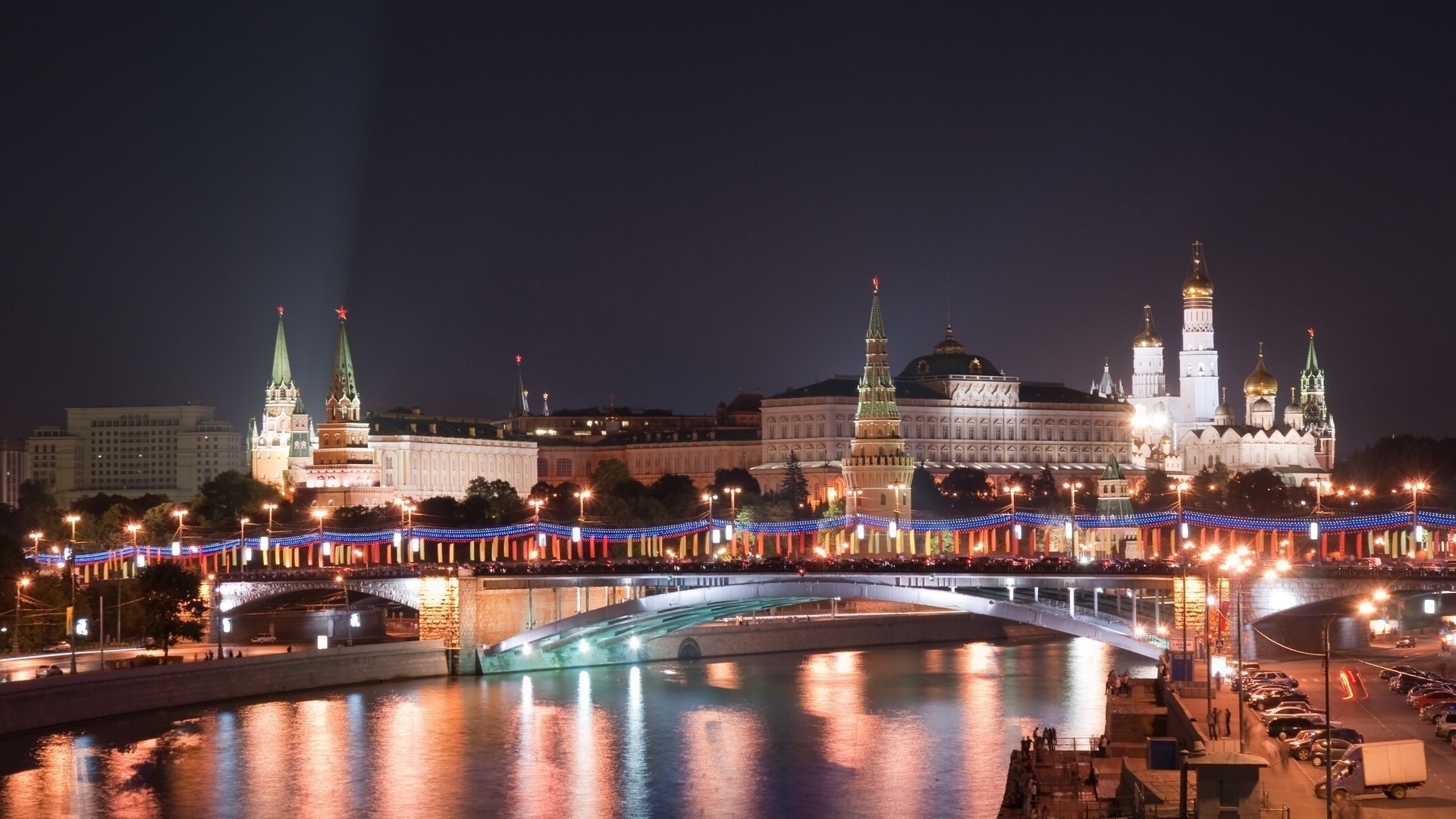 1920x1080  Moscow, Lights city, Red area, Russia wallpaper and background JPG
