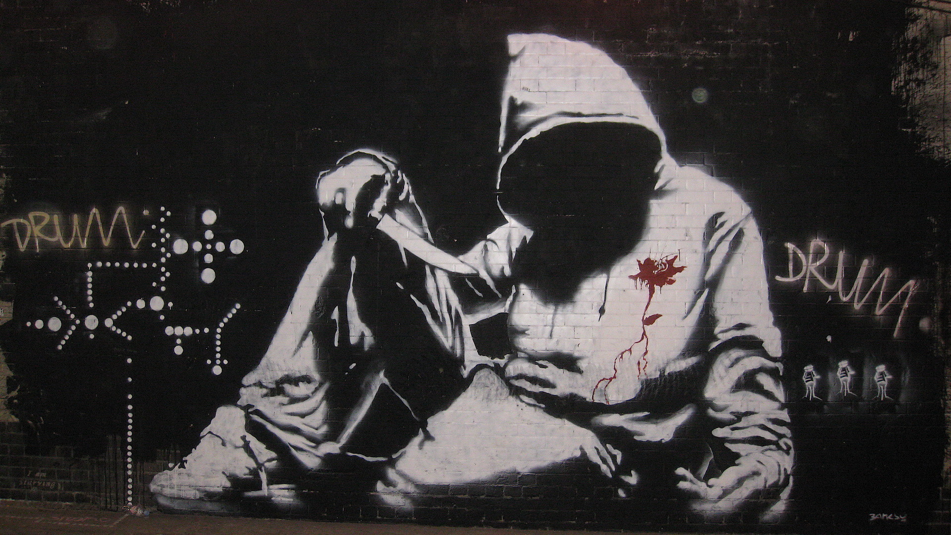 1920x1080 vector, amazing, anarchy, comics, knife, weapons hood, urban,hd images,  graffiti, art,dark Wallpaper HD