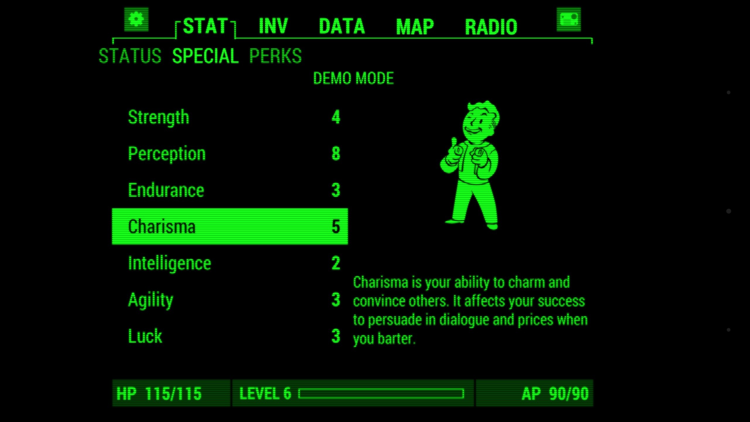 2560x1440 Fallout Pip-Boy companion app