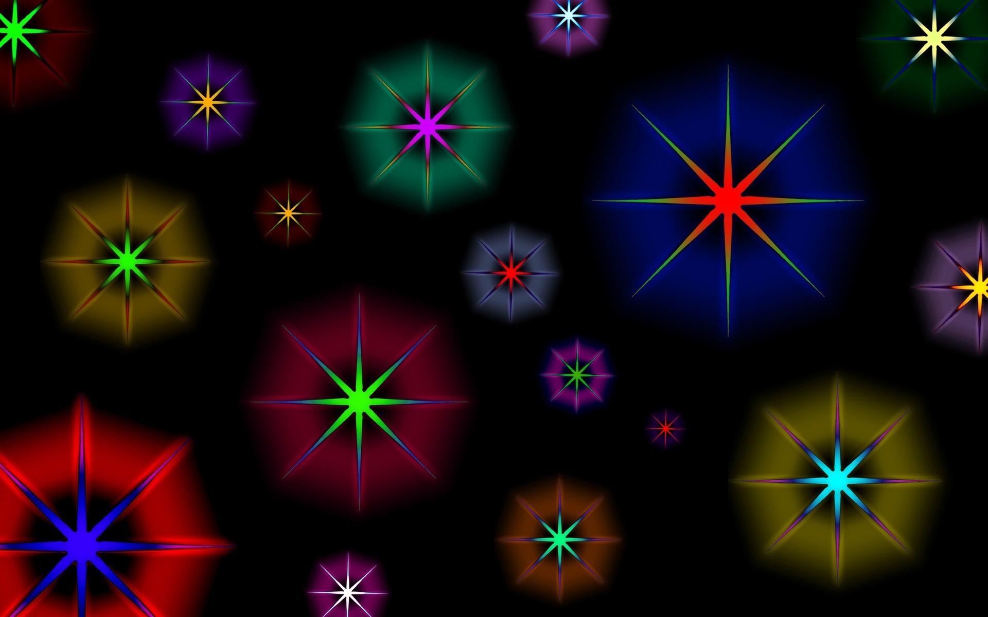 1920x1200 Wallpaper Star, Background, Circles, Patterns, Glitter, Colorful HD,  Picture, Image