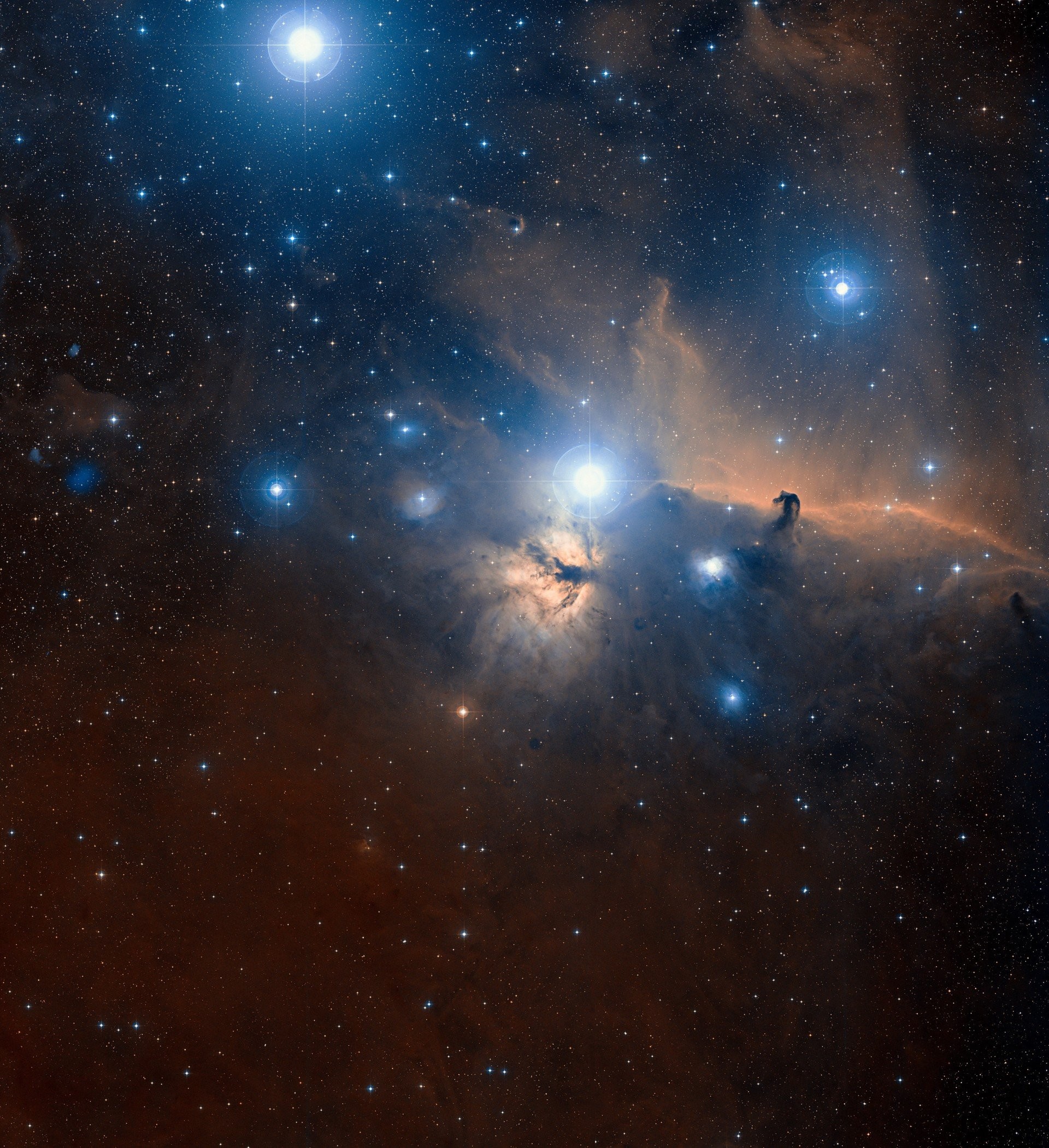 1920x2101 horsehead orion nebula flame constellation