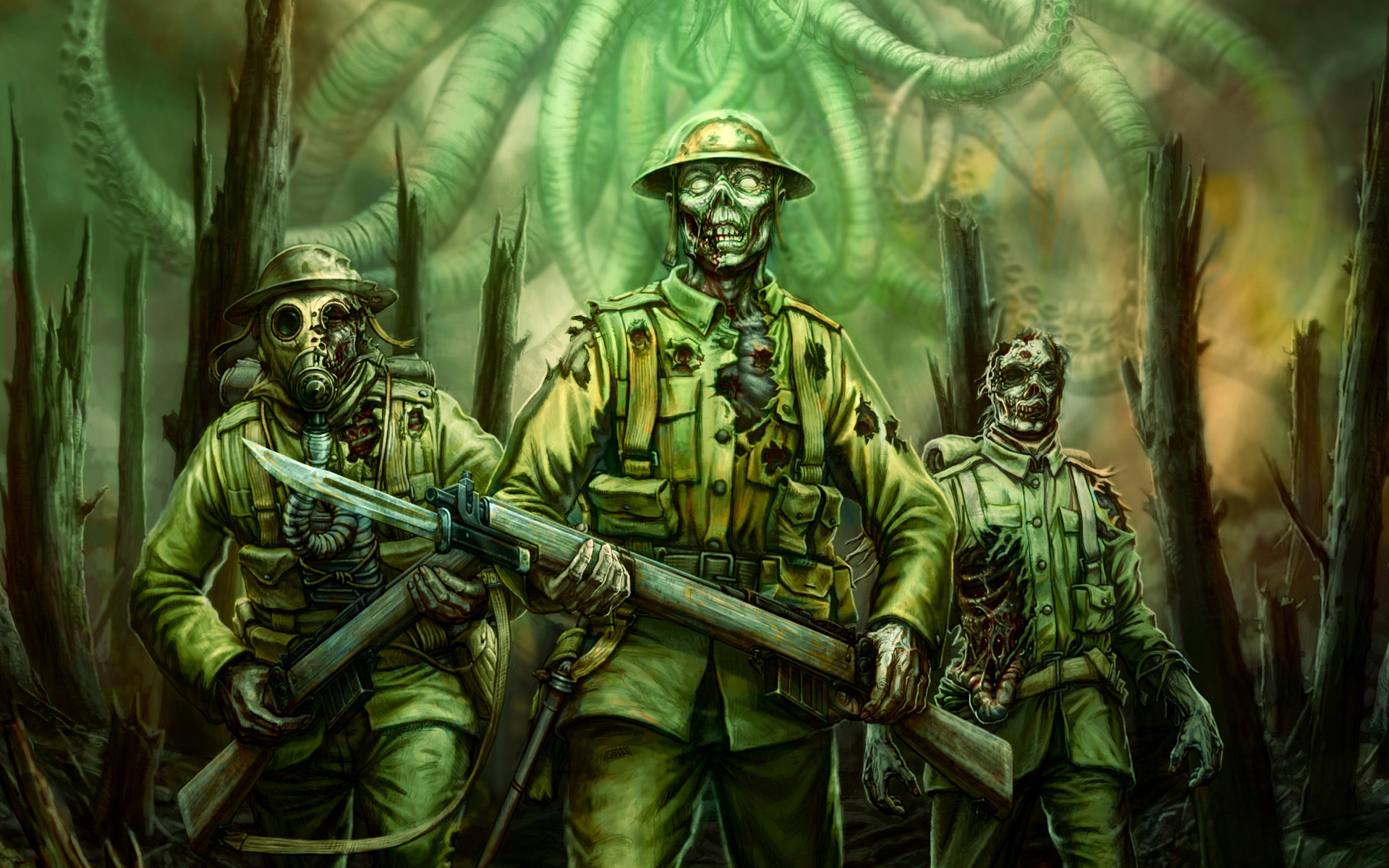 1920x1200 Alfa img - Showing > Cool Zombies and Soldiers Wallpaper