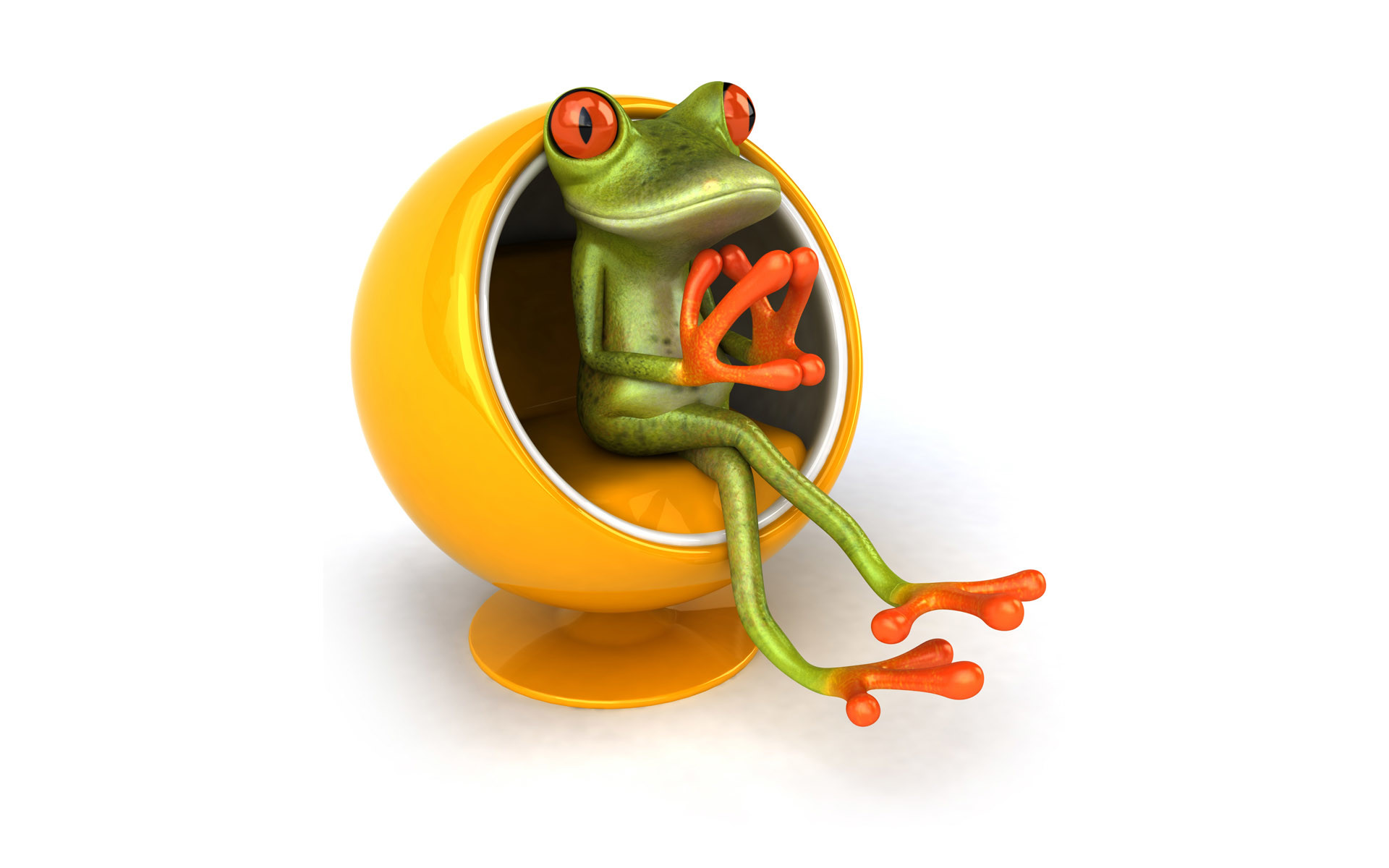 1920x1200 Photos Frogs 3D Graphics Animals White background