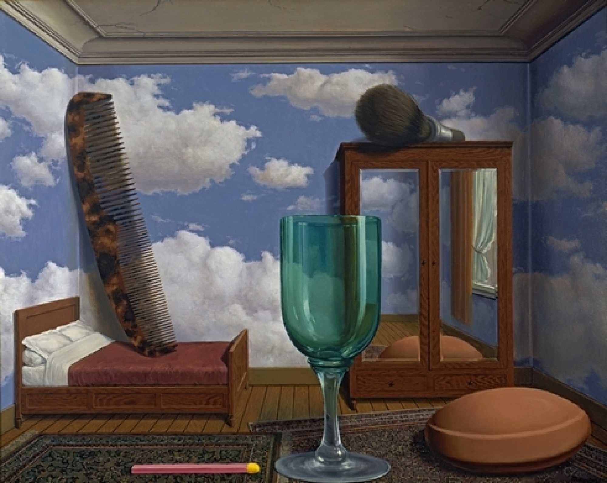 2000x1593 RenÃ© Magritte: "Personal values" (1952). Oil on canvas, 77