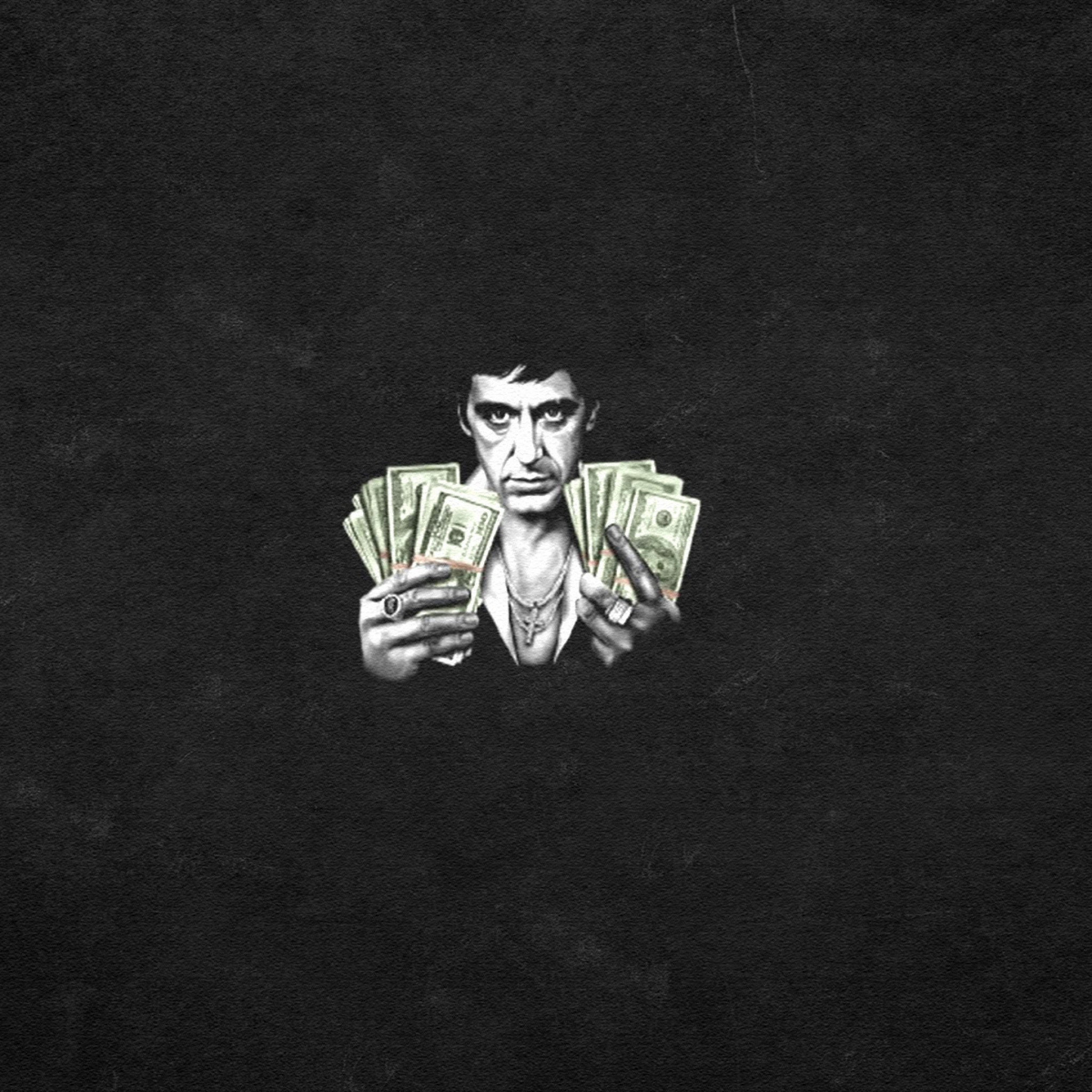 2048x2048 Preview wallpaper scarface, al pacino, drawing 