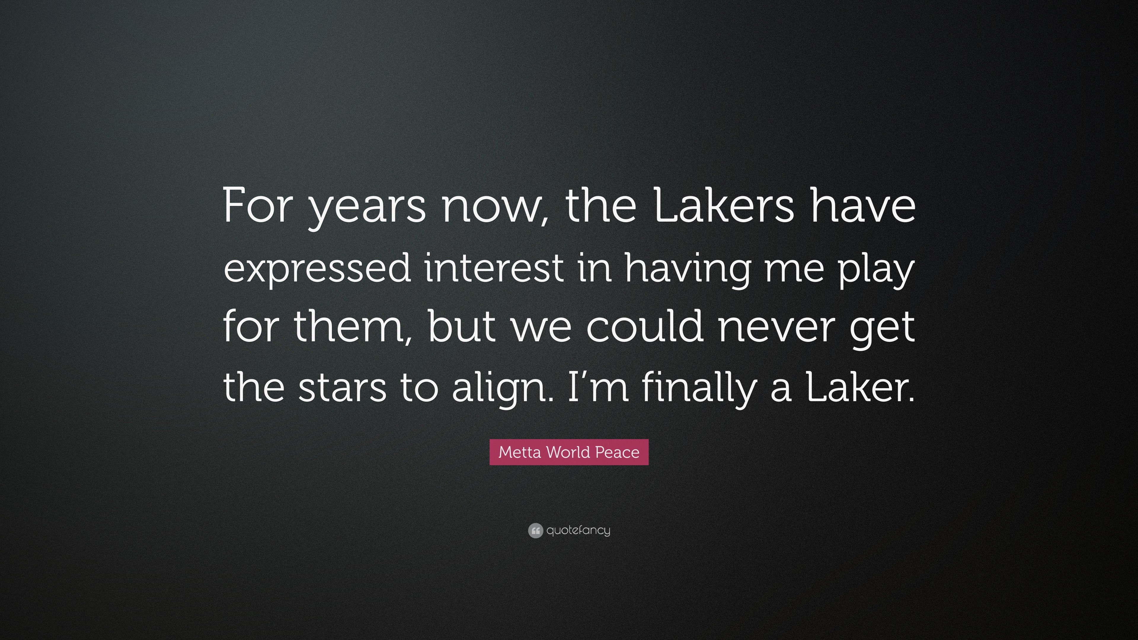 3840x2160 Metta World Peace Quote: “For years now, the Lakers have expressed interest  in
