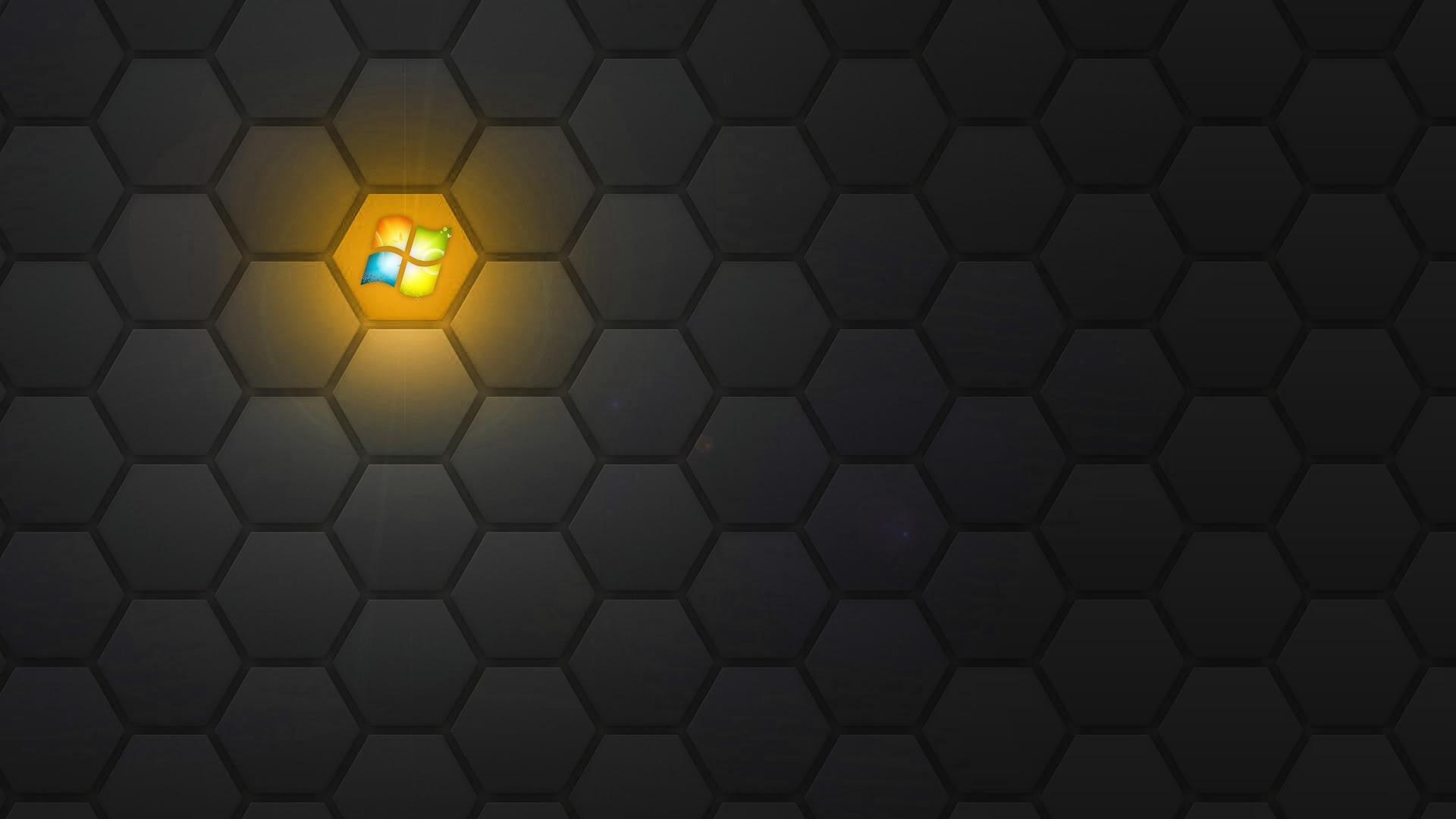 1920x1080 Windows Logo in a Honeycomb Pattern Wallpaper