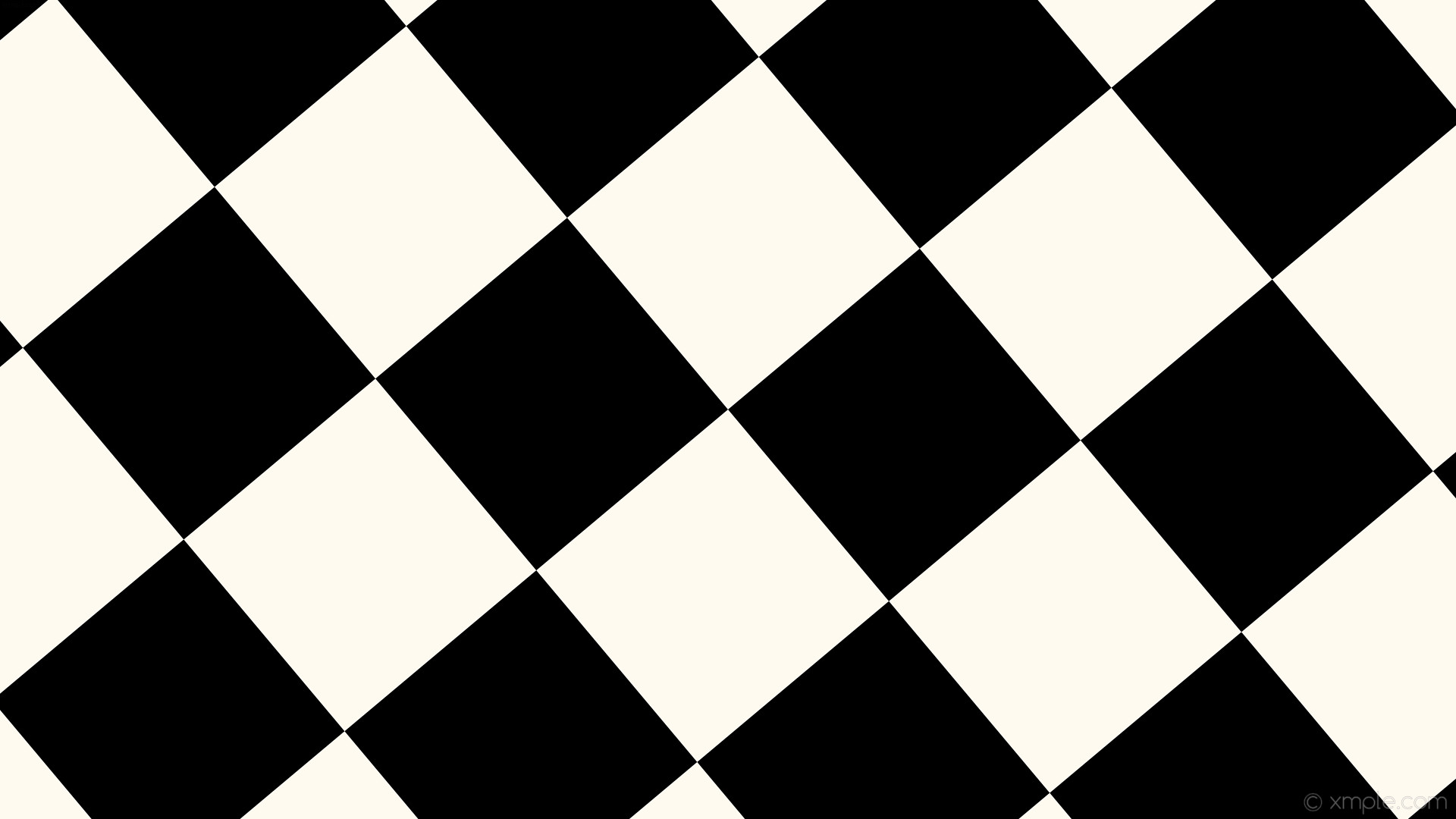 1920x1080 wallpaper checkered black white squares floral white #000000 #fffaf0  diagonal 40Â° 330px