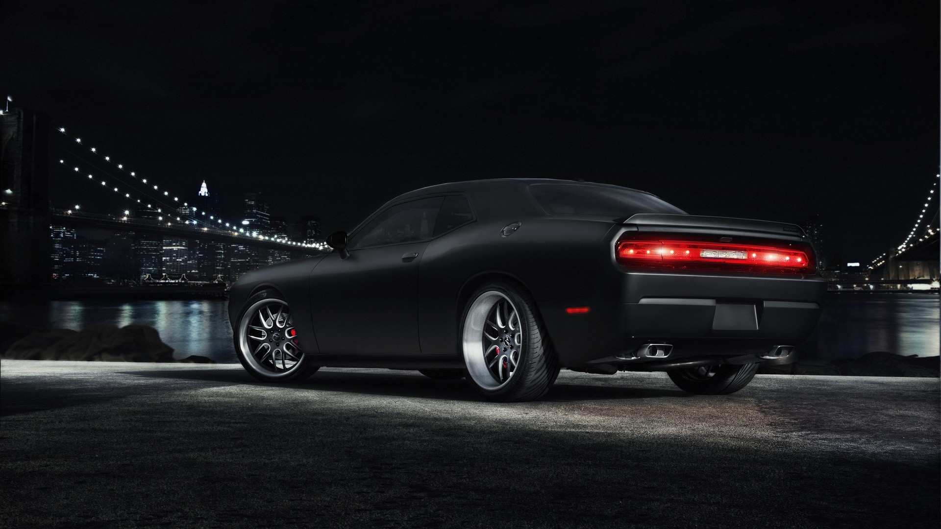 1920x1080 Red And Black Muscle Cars 2 Wide Wallpaper