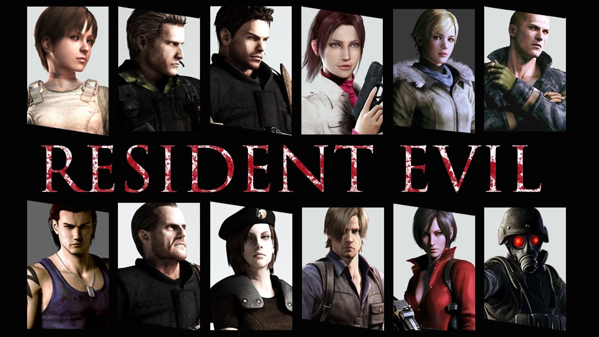 1920x1080 Resident Evil, Claire Redfield, Jill Valentine, Chris, Ada Wong, Rebecca  Chambers