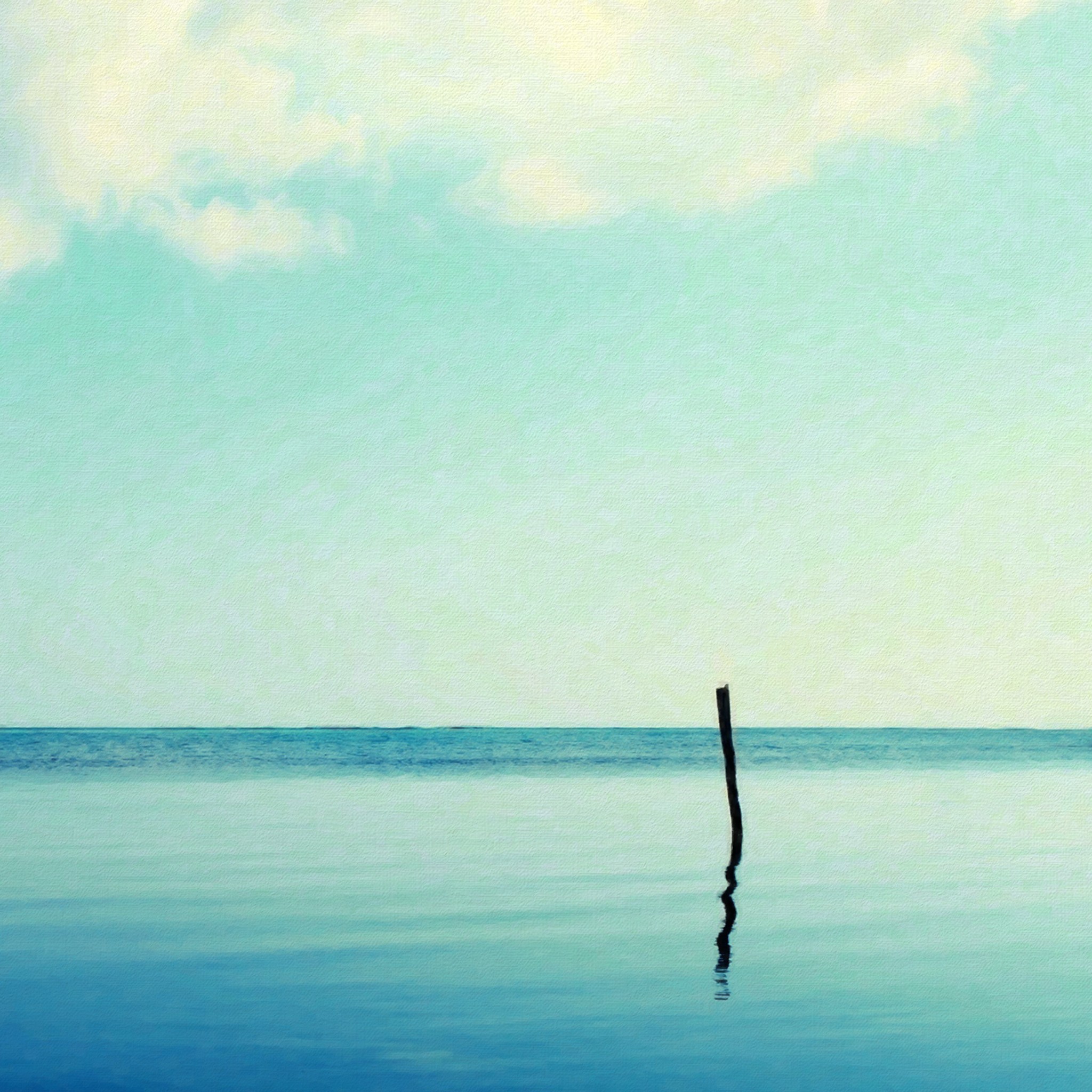2048x2048 1059 2: Nature Calm Peaceful Ocean Sea Skyline Scenery iPad wallpaper