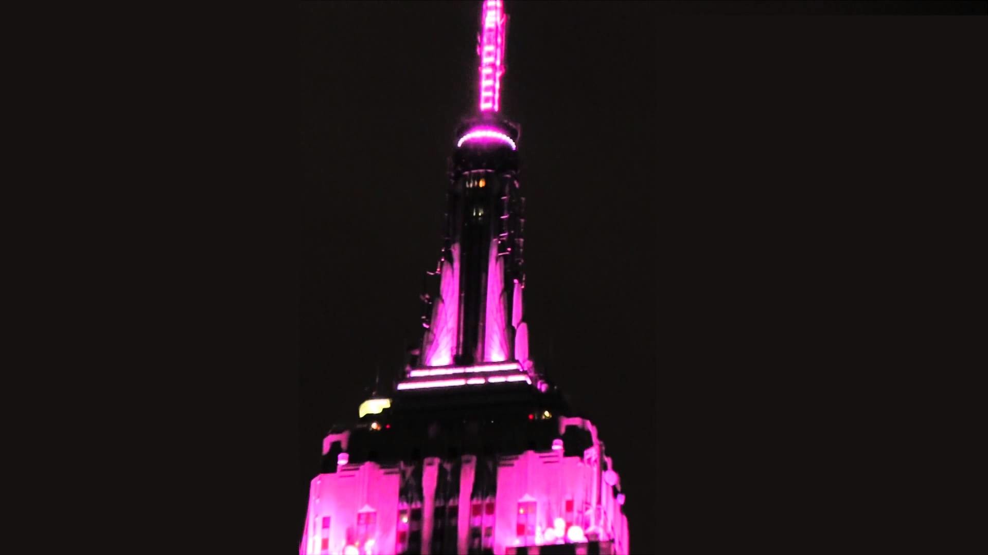 1920x1080 Empire State Building Lights for EstÃ©e Lauder's Breast Cancer Awareness  Campaign