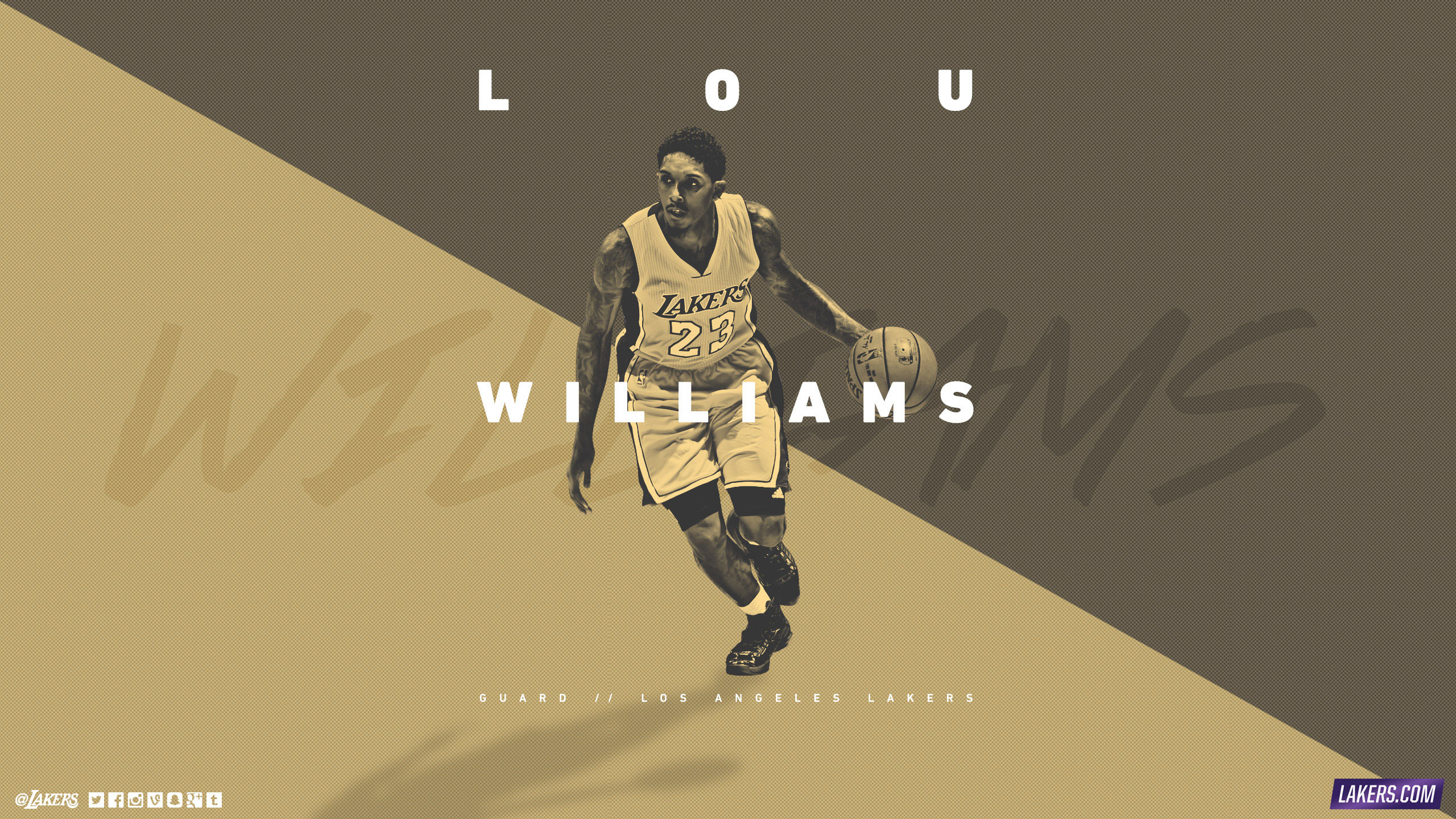 2560x1440 Lou Williams LA Lakers 2015-2016 Wallpaper