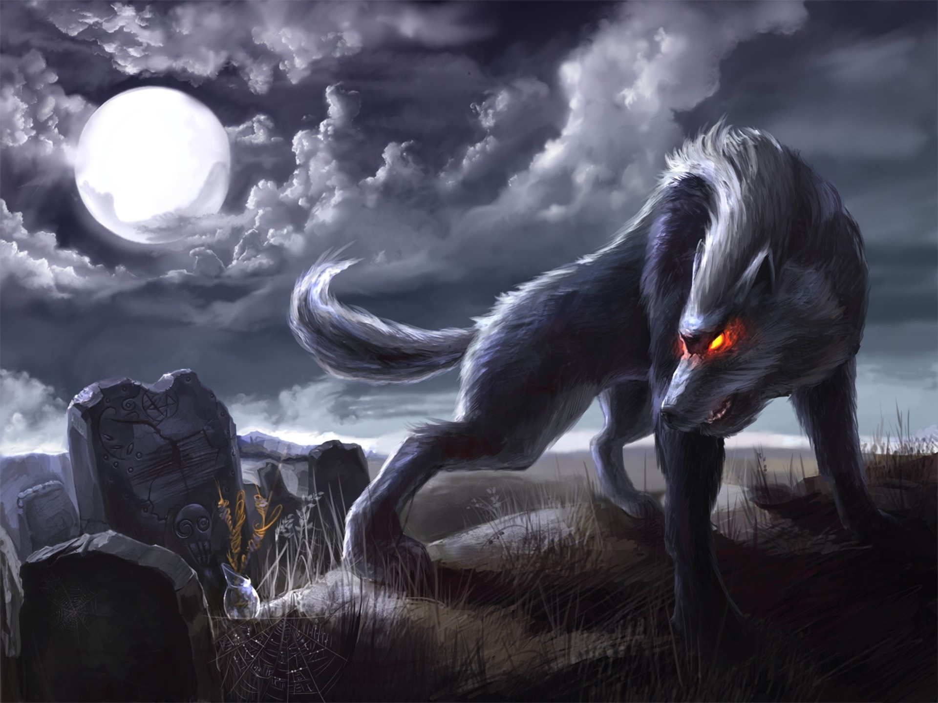 1920x1440 Dark - Werewolf Wallpaper