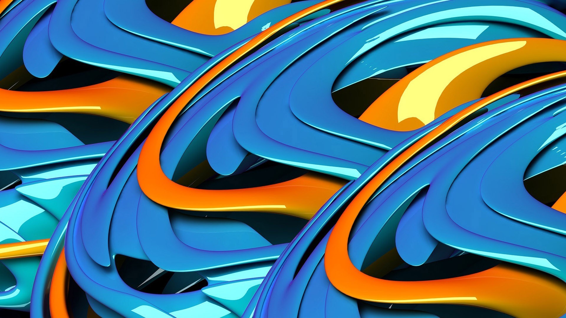 1920x1080 Blue And Orange Waves HD Wallpaper Free - Download Blue And Orange Waves HD  Wallpaper