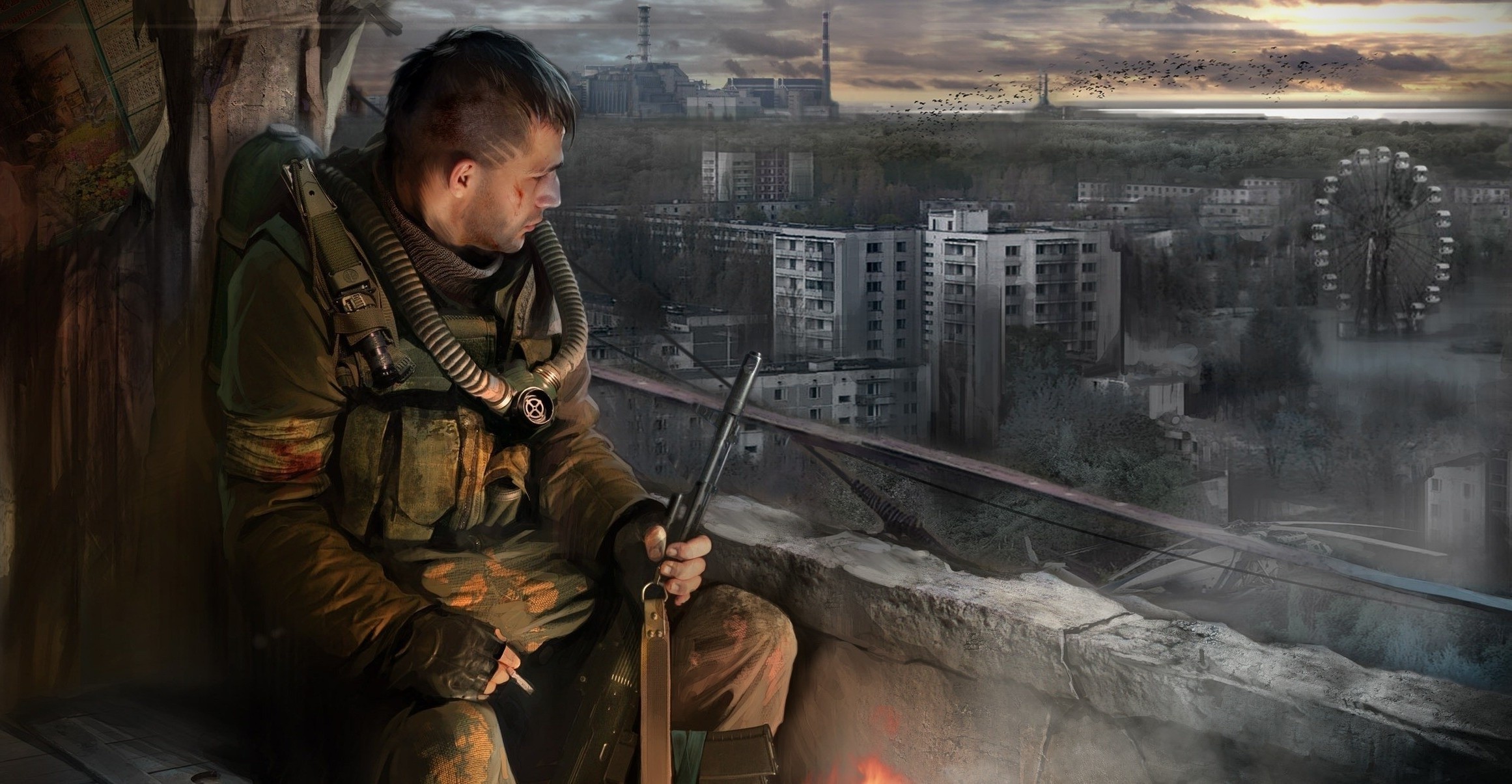 2322x1205 S.T.A.L.K.E.R., S.T.A.L.K.E.R.: Call Of Pripyat, Video Games, Ruin,  Apocalyptic Wallpapers HD / Desktop and Mobile Backgrounds