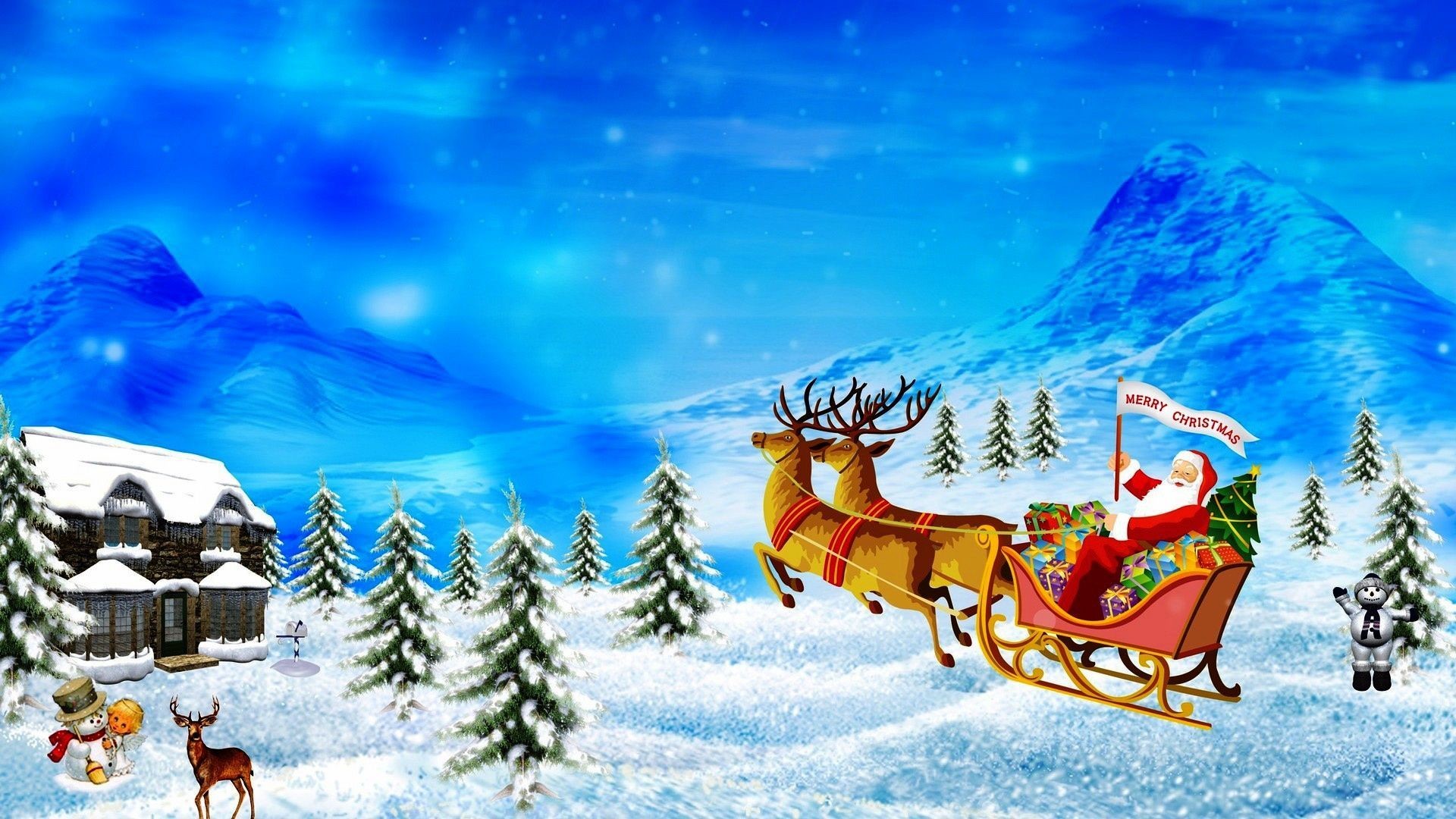1920x1080 Animated christmas wallpaper for computer - Merry Christmas Wallpapers.  Download