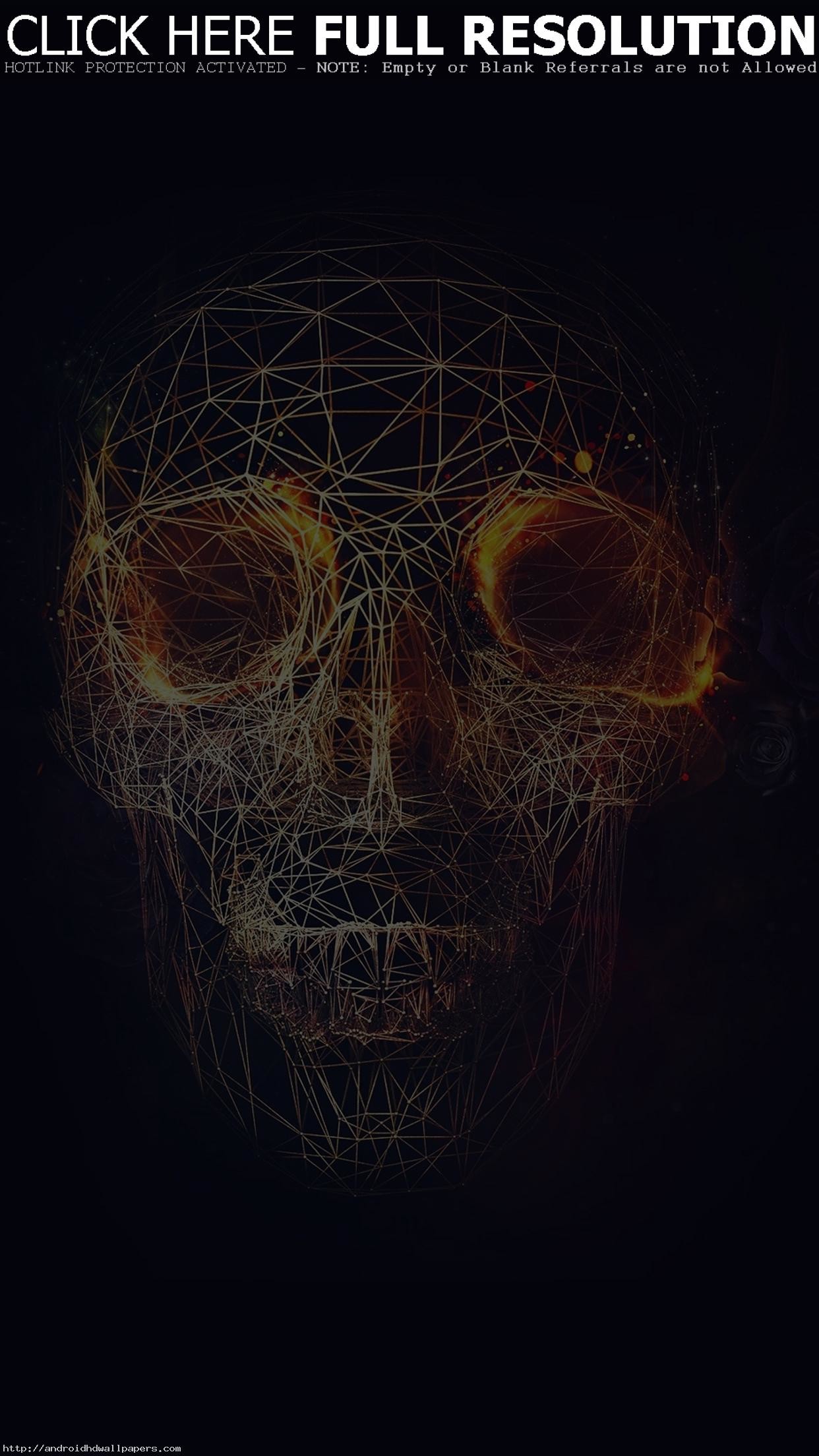 1242x2208 Digital Skull Dark Abstract Art Illustration Android wallpaper - Android HD  wallpapers