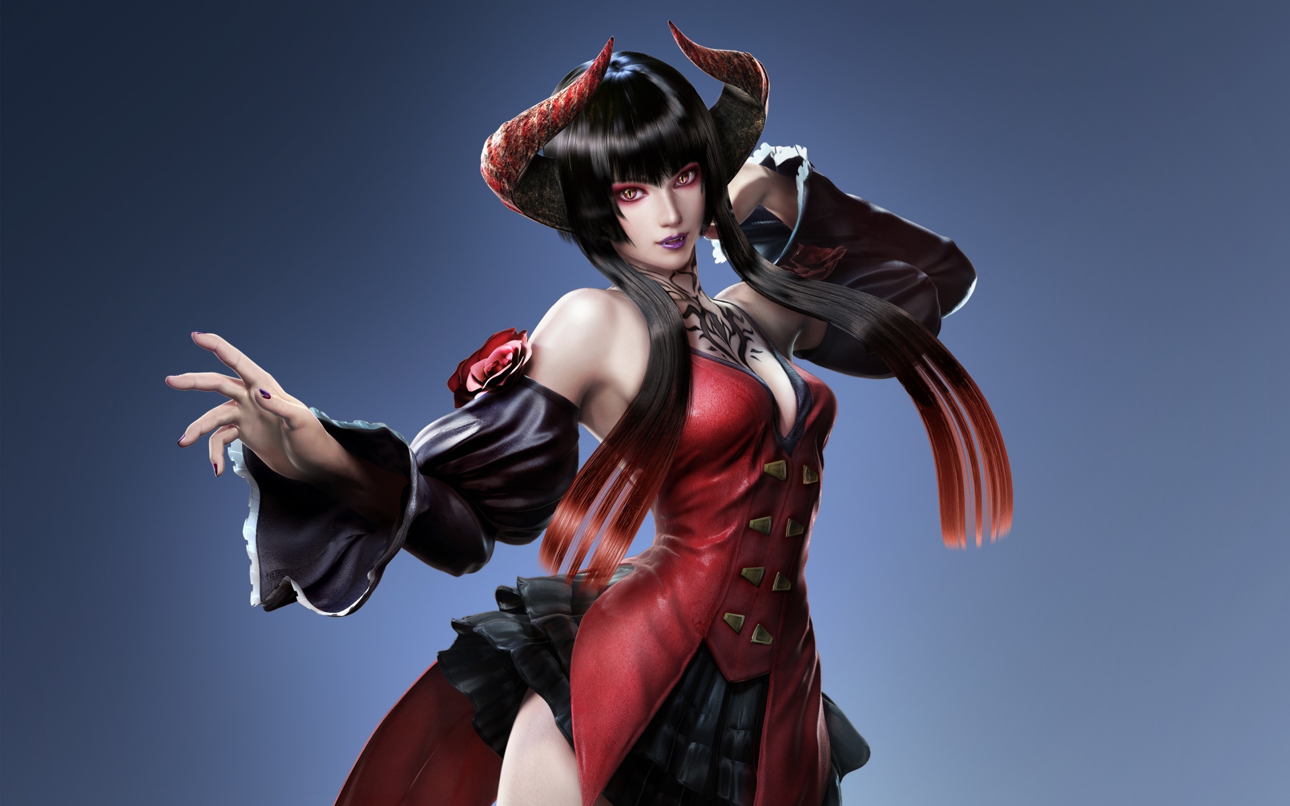 2560x1600 Video Game - Tekken 7 Fantasy Woman Girl Demon Horns Long Hair Eliza  (Tekken)