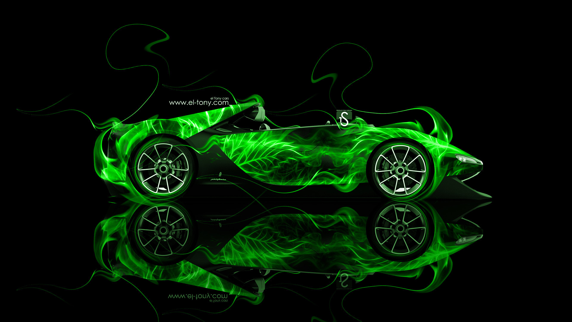 1920x1080 Ferrari-Sergio-Side-Green-Fire-Abstract-Car-2014-HD-Wallpapers-design-by-Tony-Kokhan-www.el-tony.com_.jpg  (1920Ã1080) | pc wallpaper | Pinterest | 3d ...