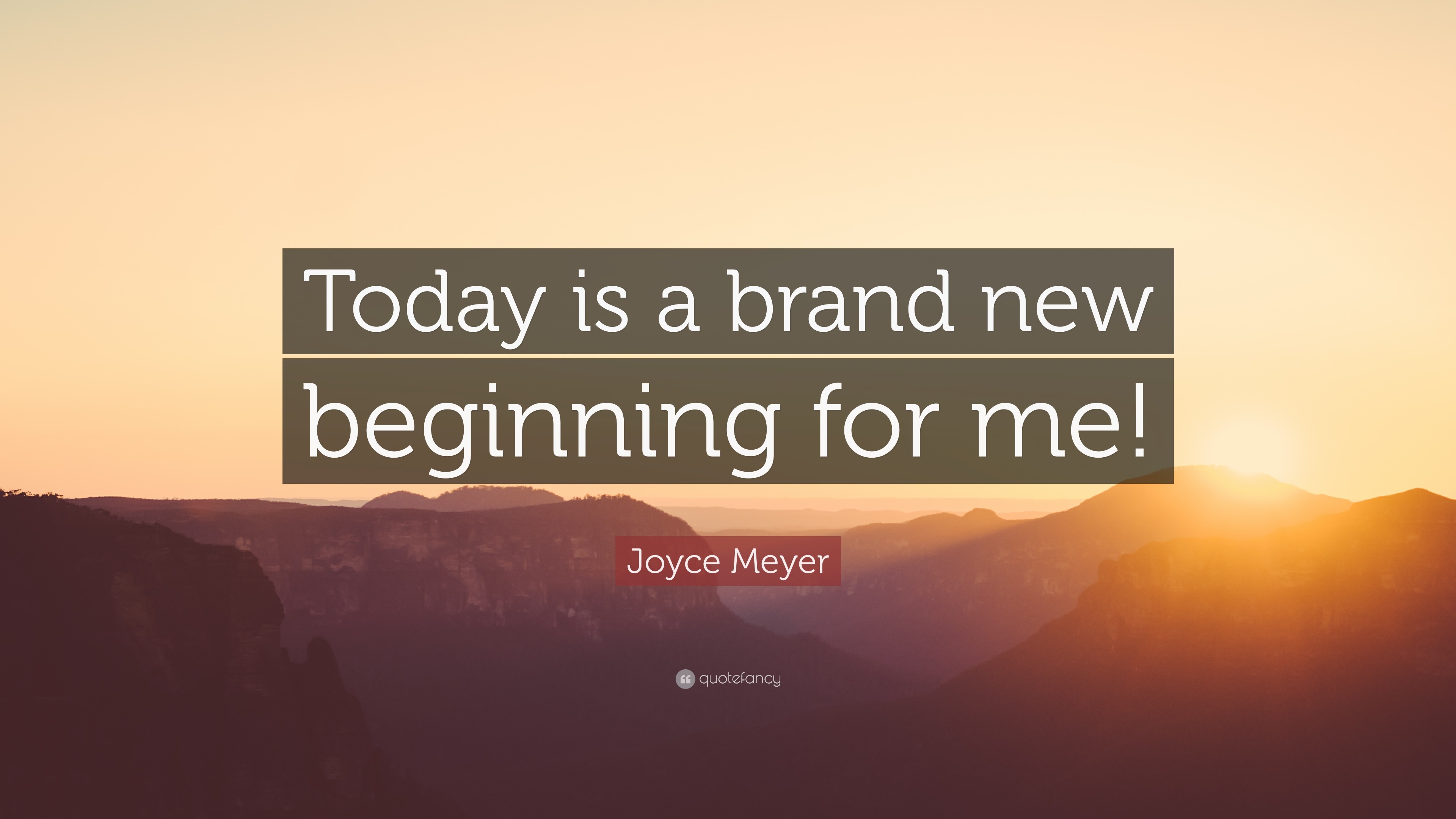 3840x2160 Joyce Meyer Quote: “Today is a brand new beginning for me!”