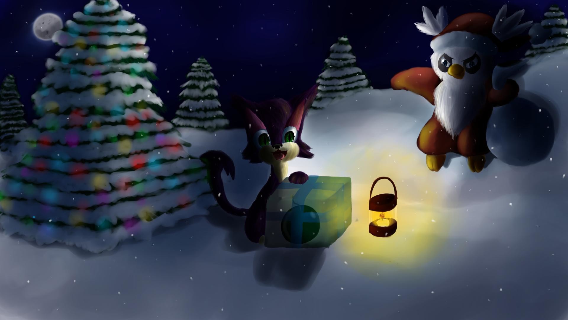1920x1080 Bad Santa ~Christmas Pokemon Wallpaper~ by Chicorii on DeviantArt