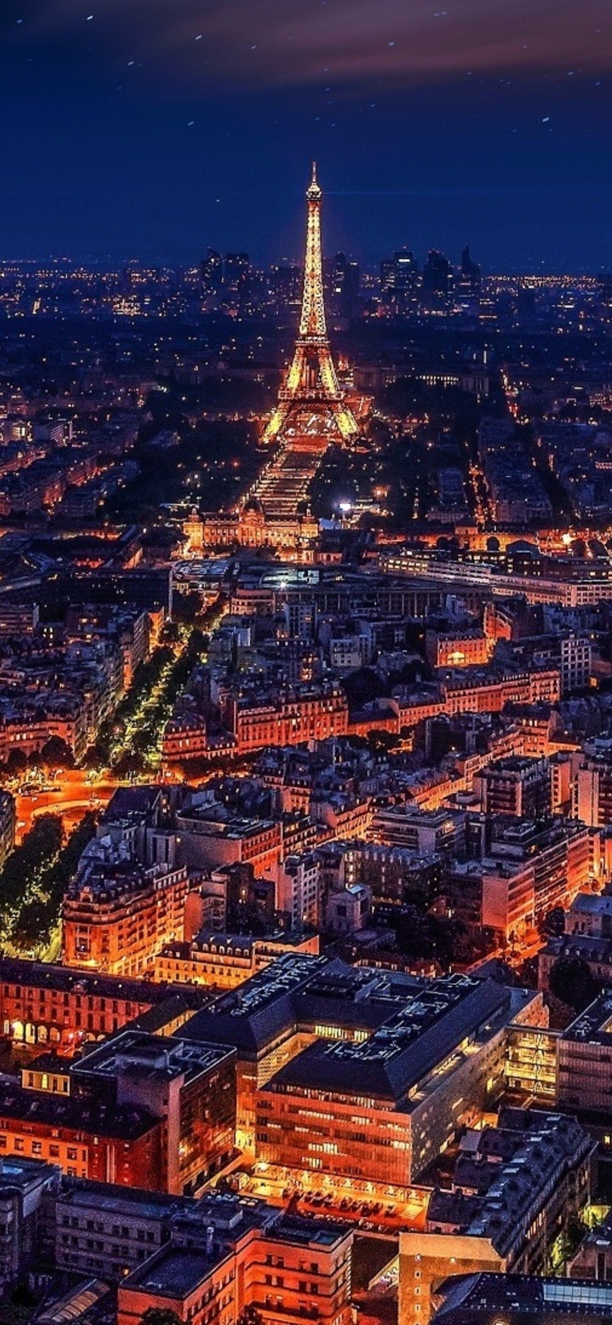 1242x2688 Paris France Eiffel Tower Night (Iphone XS MAX)