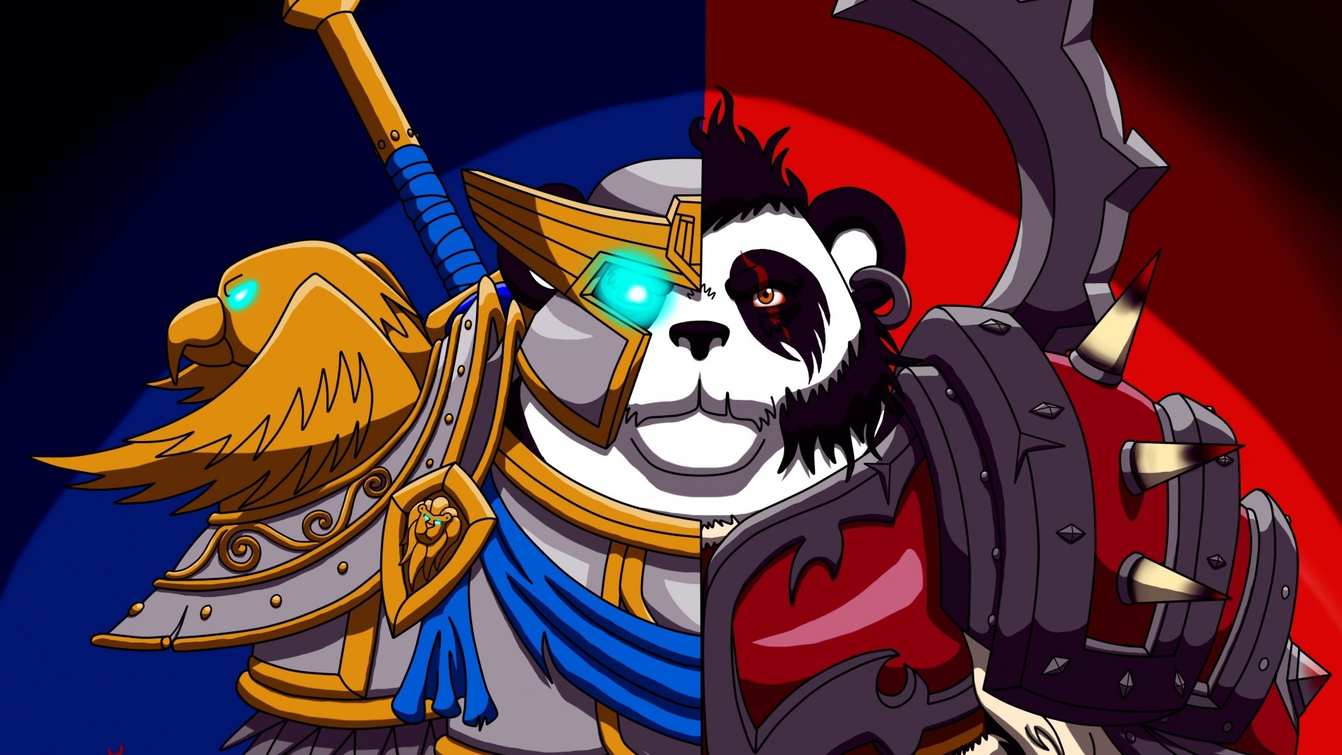 1920x1080 Preview wallpaper world of warcraft, wow, alliance and horde, panda  