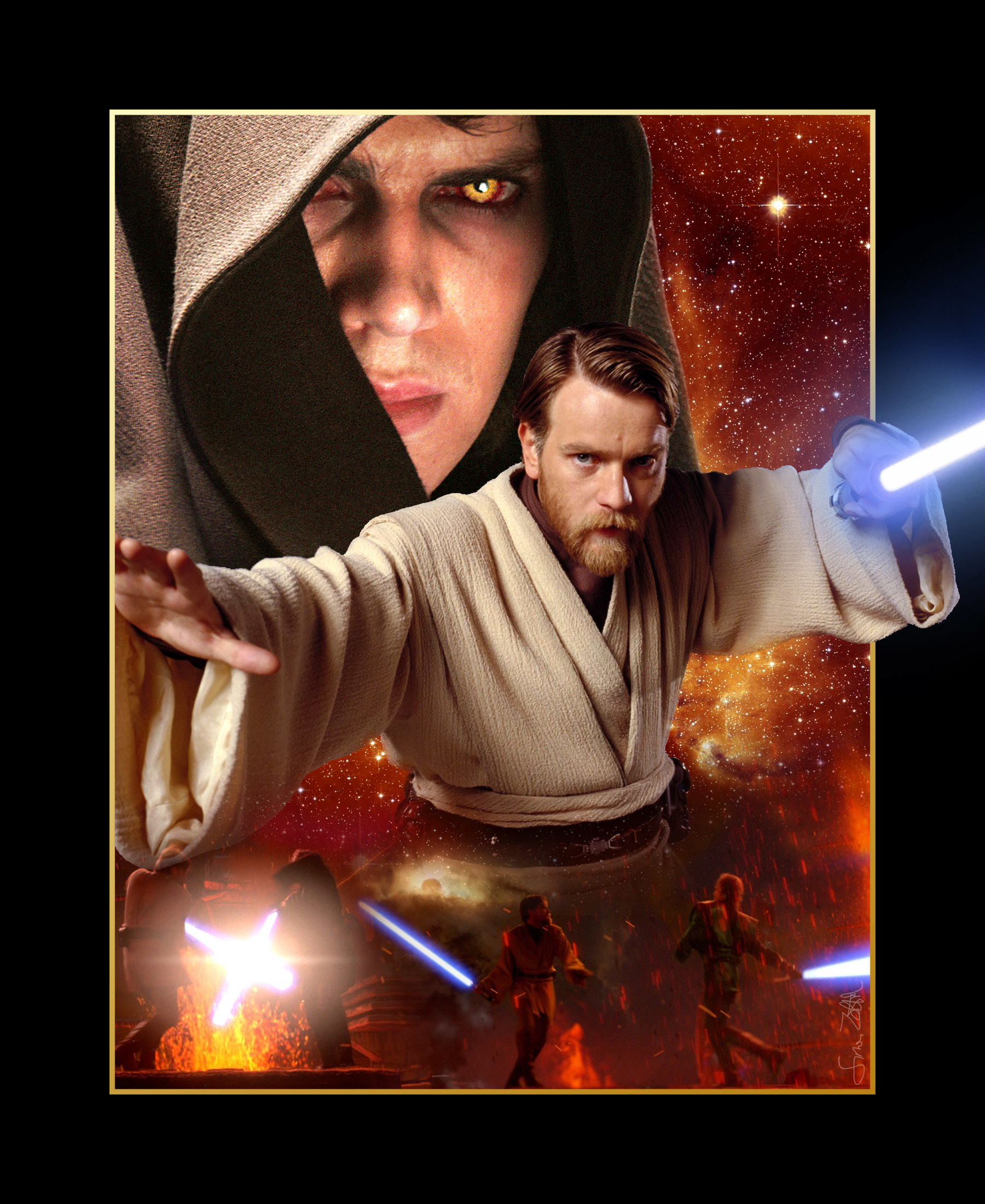 1800x2200 Yoda, Anakin vs. Obi-Wan. Heroes of The Republic; Enemies of The Republic  (analysis here)