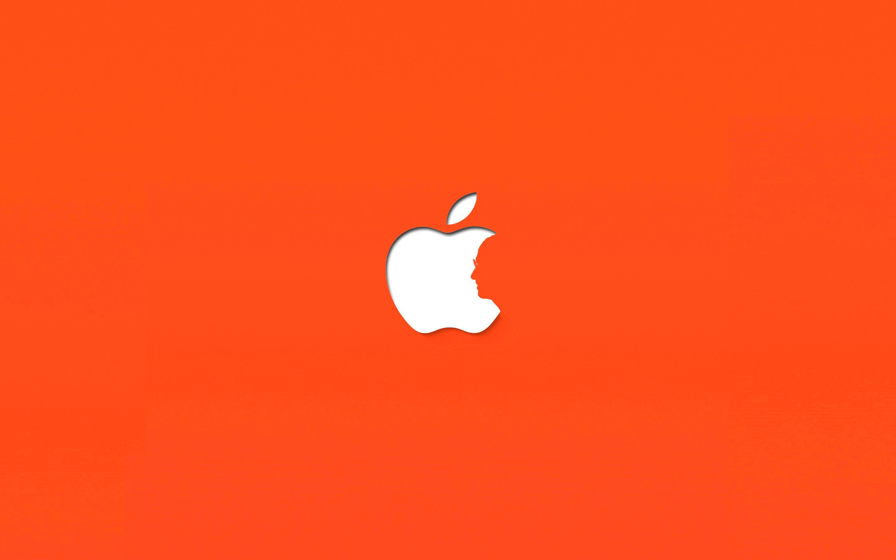 2880x1800 stylish design apple orange logo wallpaper