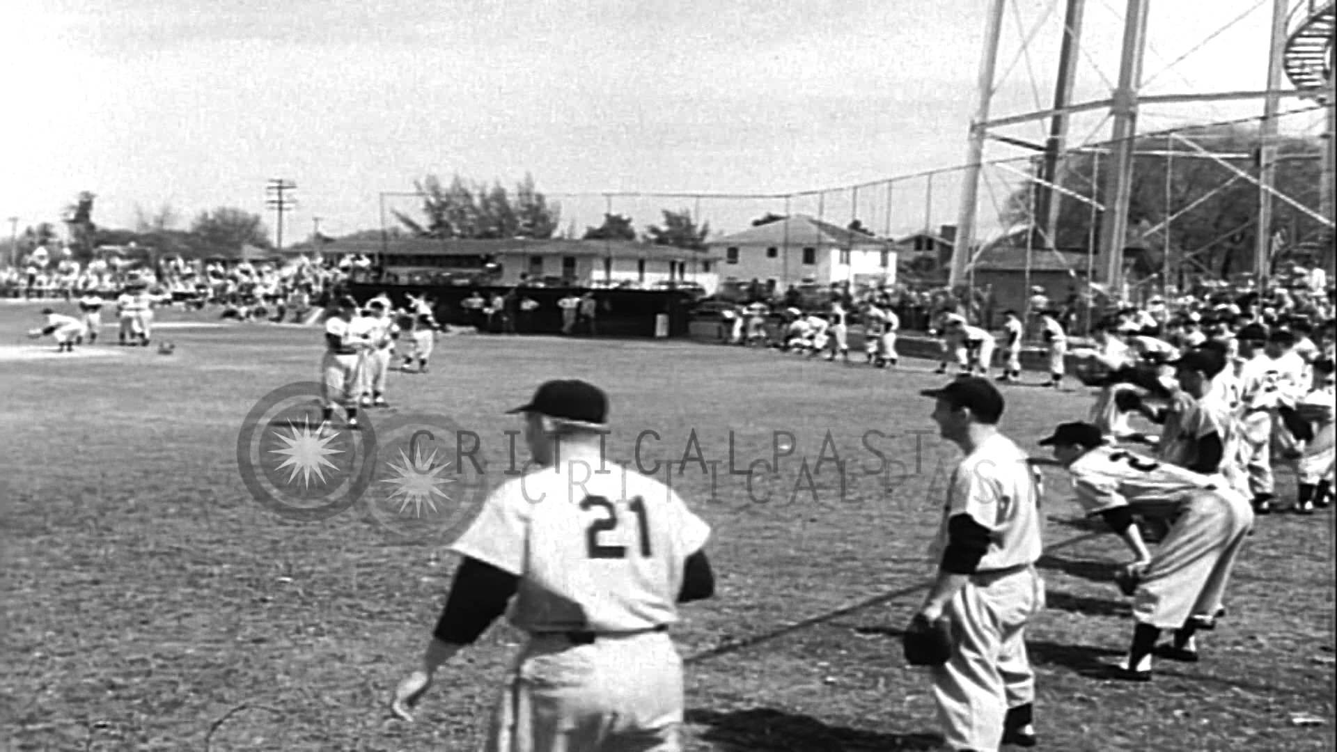 1920x1080 New York Yankees players include Yogi Berra and Mickey Mantle practice  during Spr...HD Stock Footage